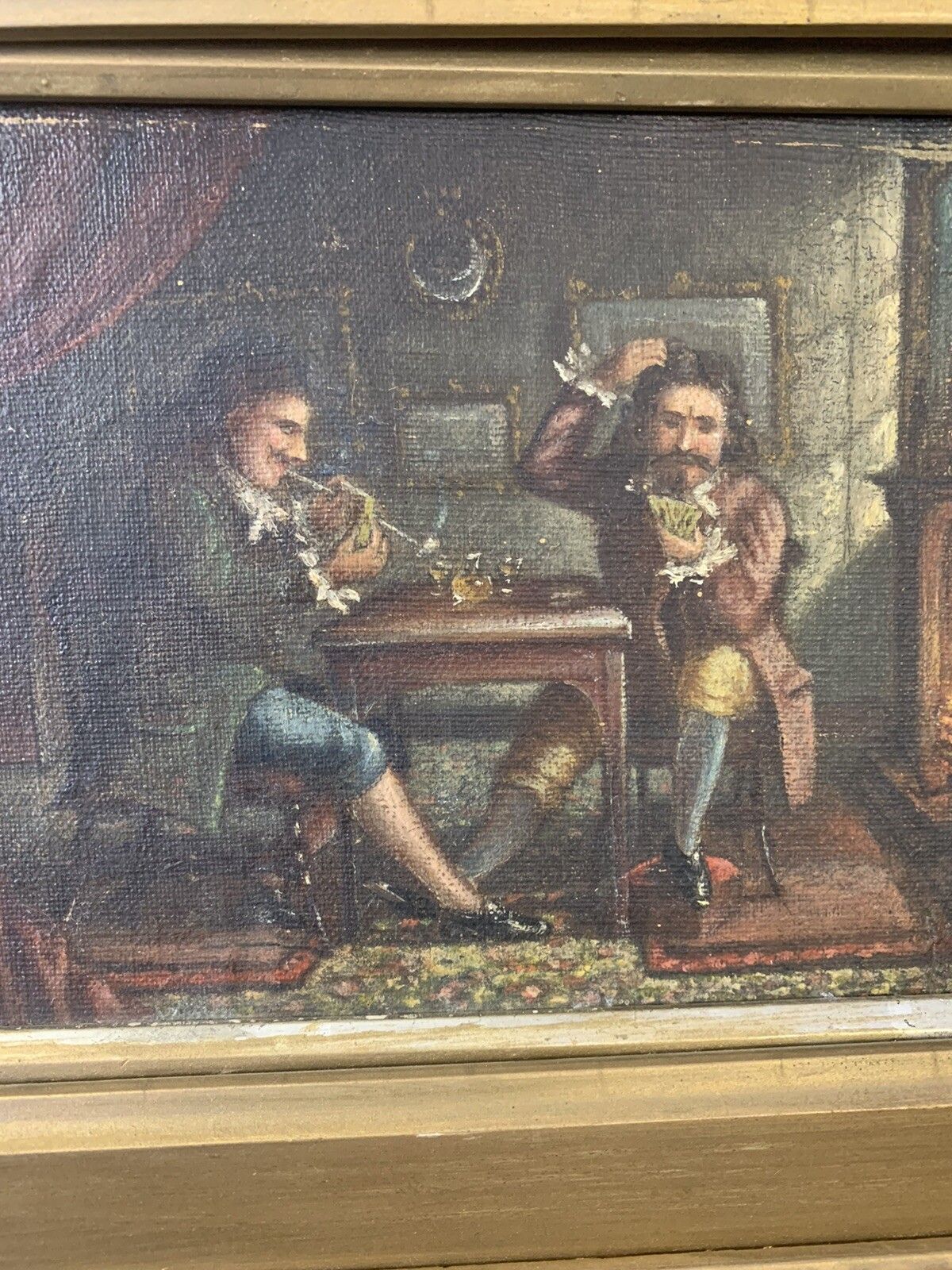Early Original Oil On Canvas By  French Artist B Jacquier. photo for sale