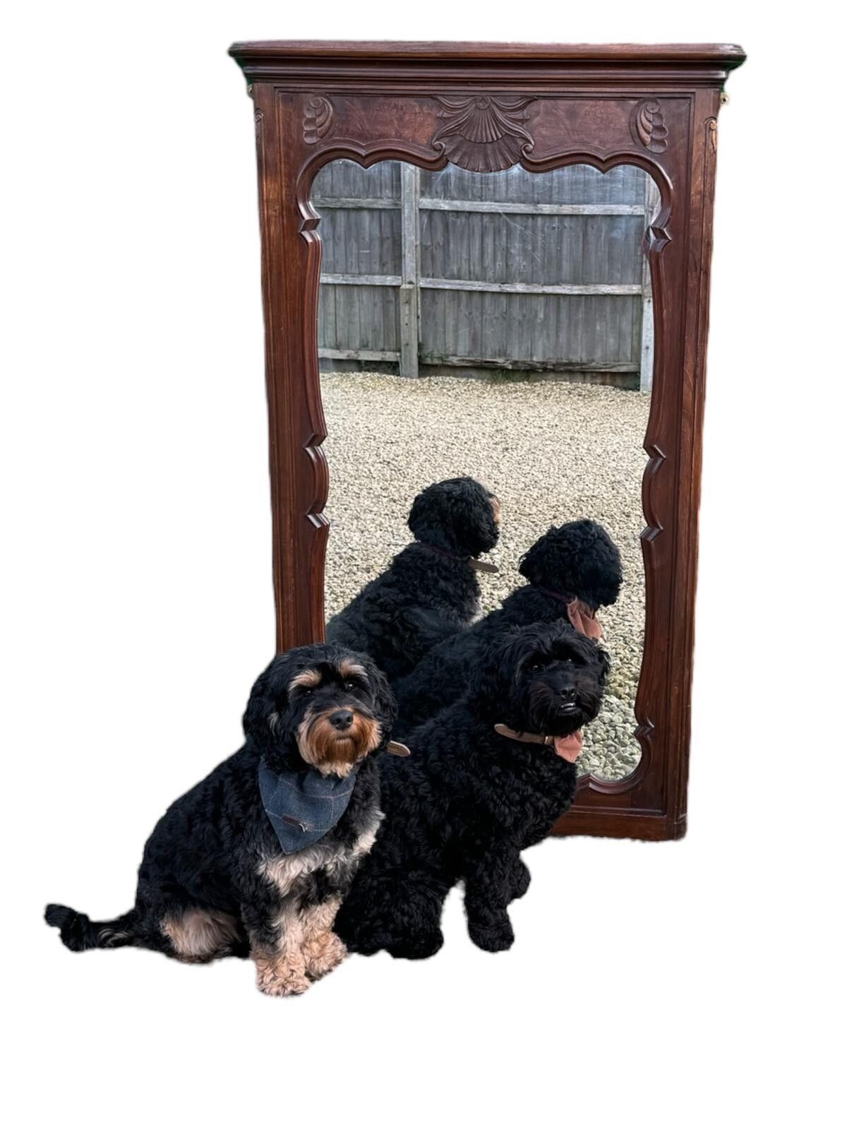 Antique Huge French Regency Style Pier Mirror 58”  Country House