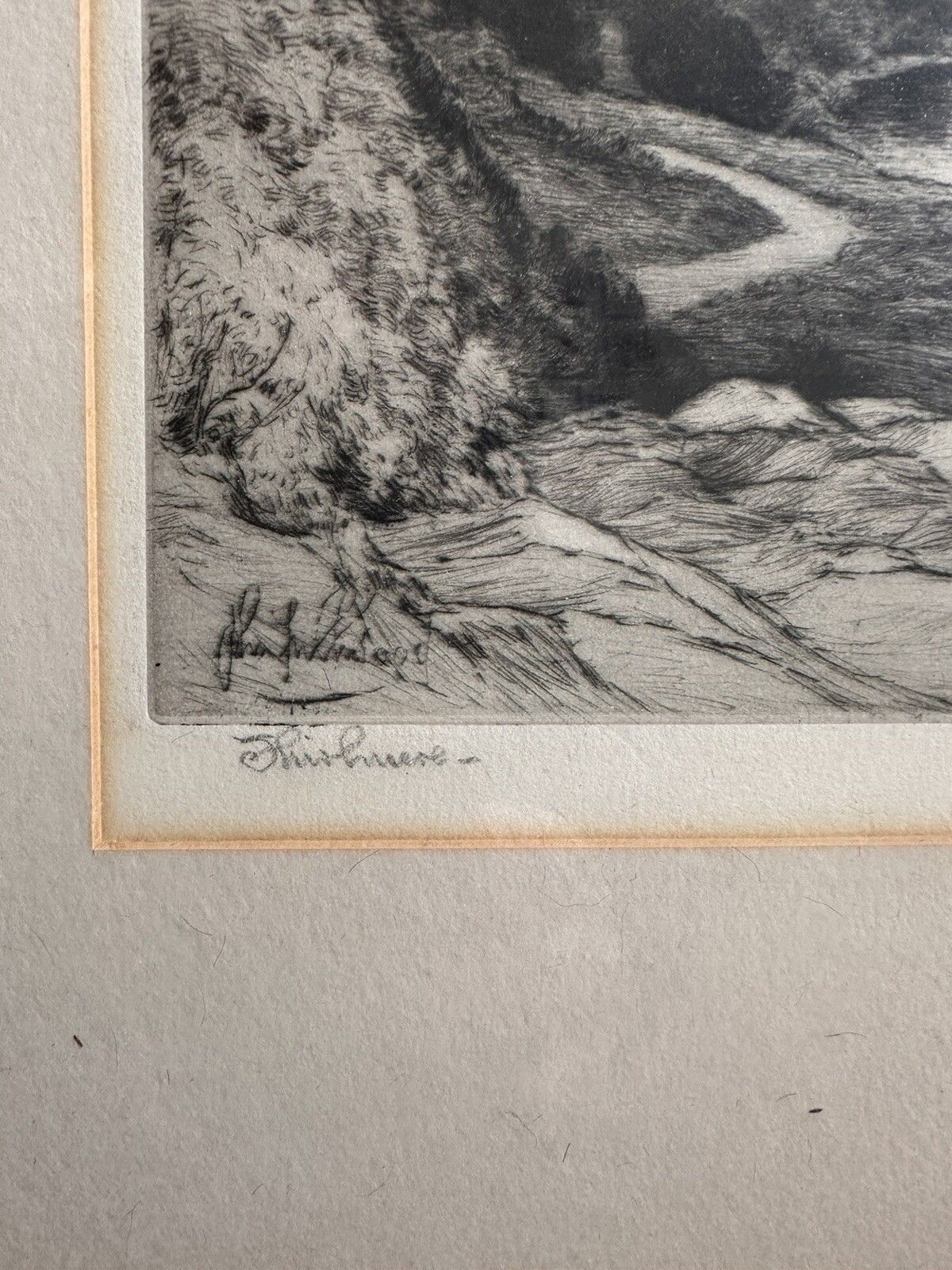 John Fullwood Ri Rba (1854 1931) Early 20th C Etching, Thirlmere Signed photo for sale