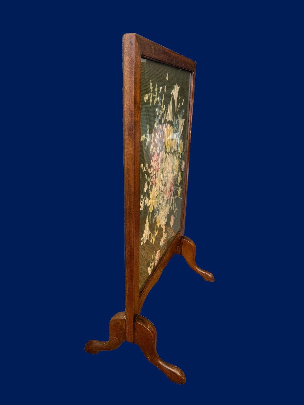 Edwardian Art Deco Super Condition Wooden Tapestry Fire Screen Period Home photo Home Fixtures