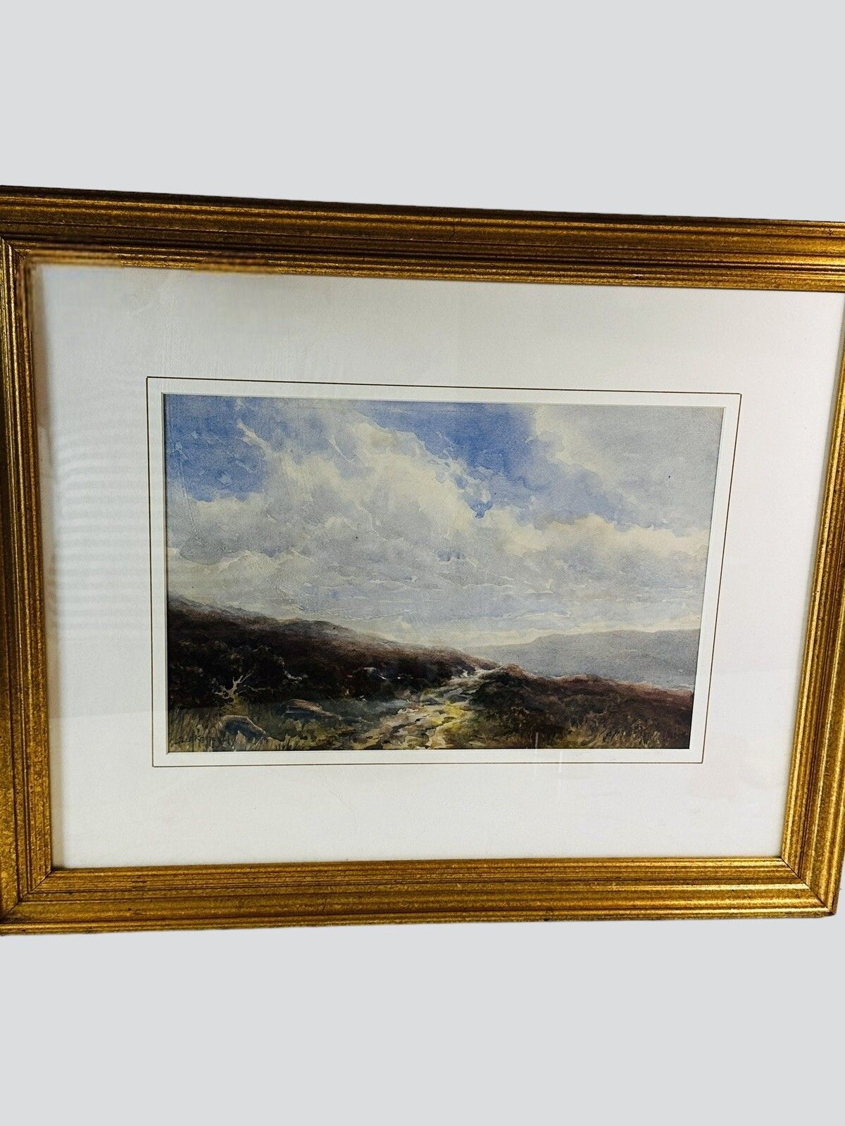 Alfred John Keene (1864–1930) Watercolour  Derbyshire Moorlands 56cm By 46cm photo furniture