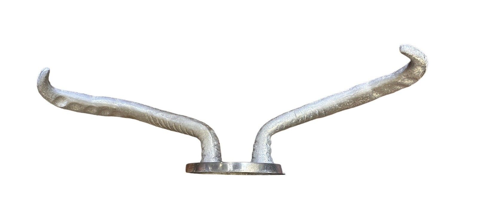 Rare Pols Potten Horn Coat Wall Mounted Polished Aluminium Rack Hook photo for sale