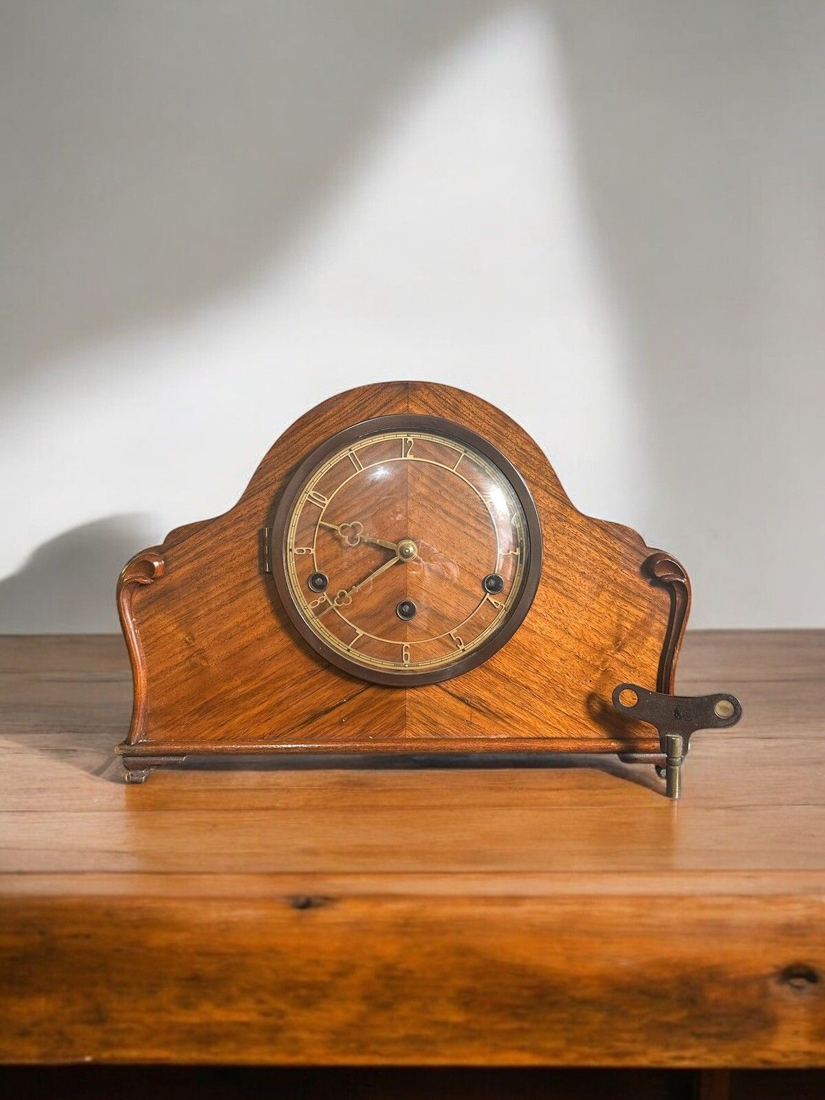 C1930’s Pretty Art Deco German Westminster Chime Mantle Clock photo furniture