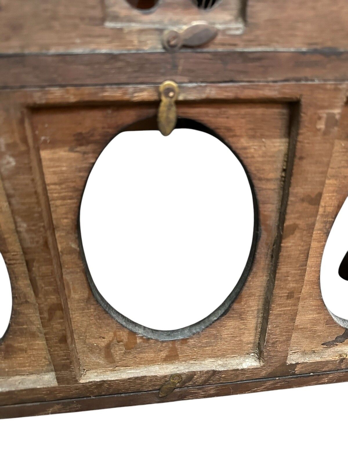 Victorian Carved Wooden Wall Mounted Photo Frame  Shelf Carved Fish Jacobean photo 195.0