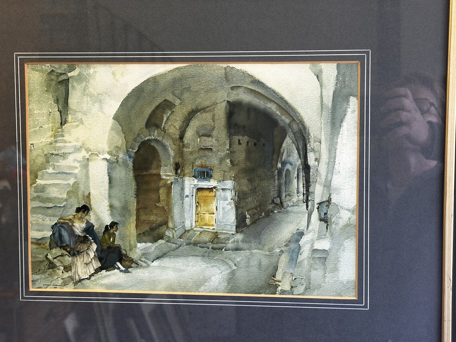 Sir William Russell Ra Flint Lithograph  The Unexplored City Dated 1960 photo furniture