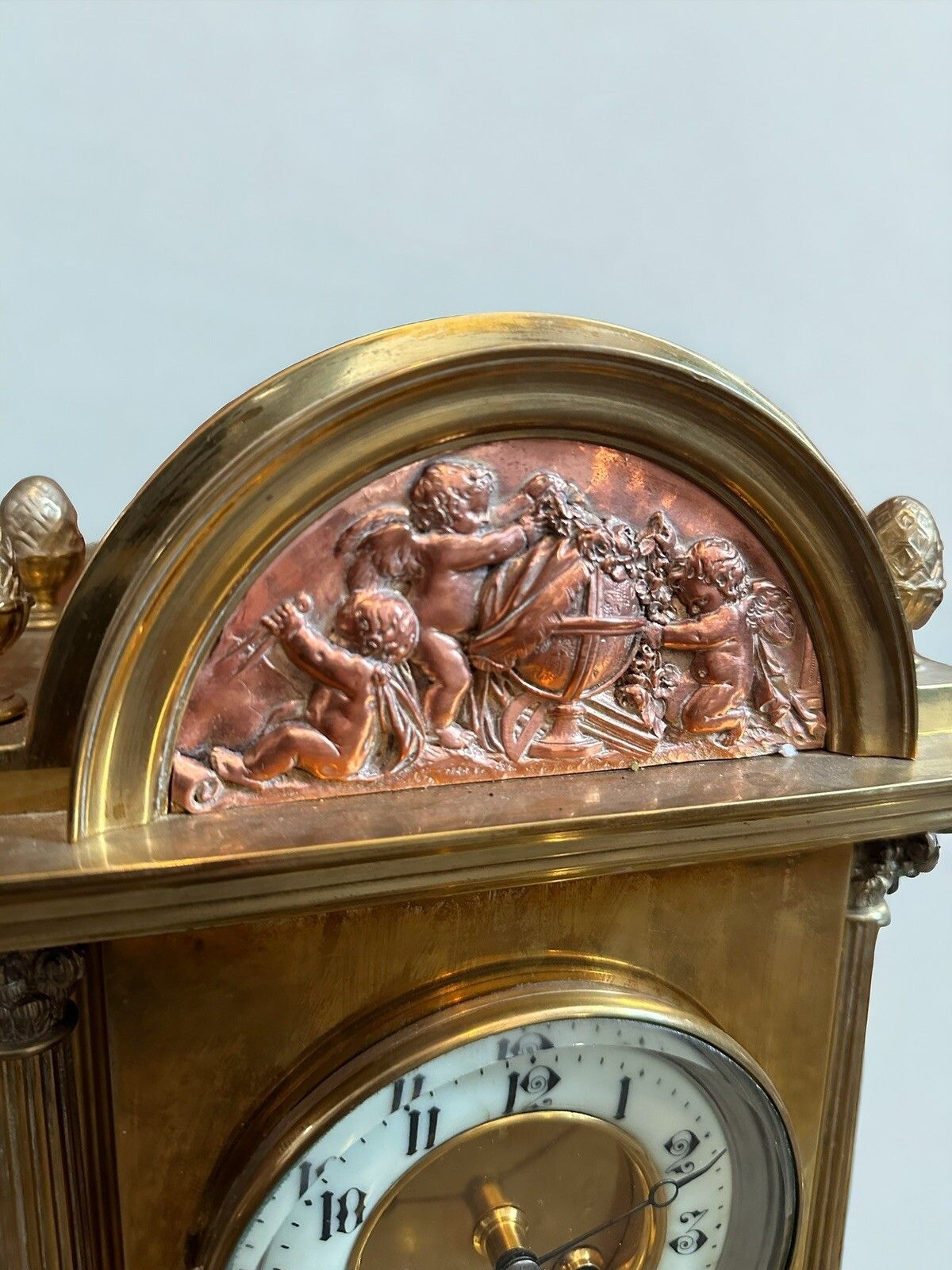 Outstanding French 19th Century Architectural Garniture Mantle Clock By L. Marti photo for sale
