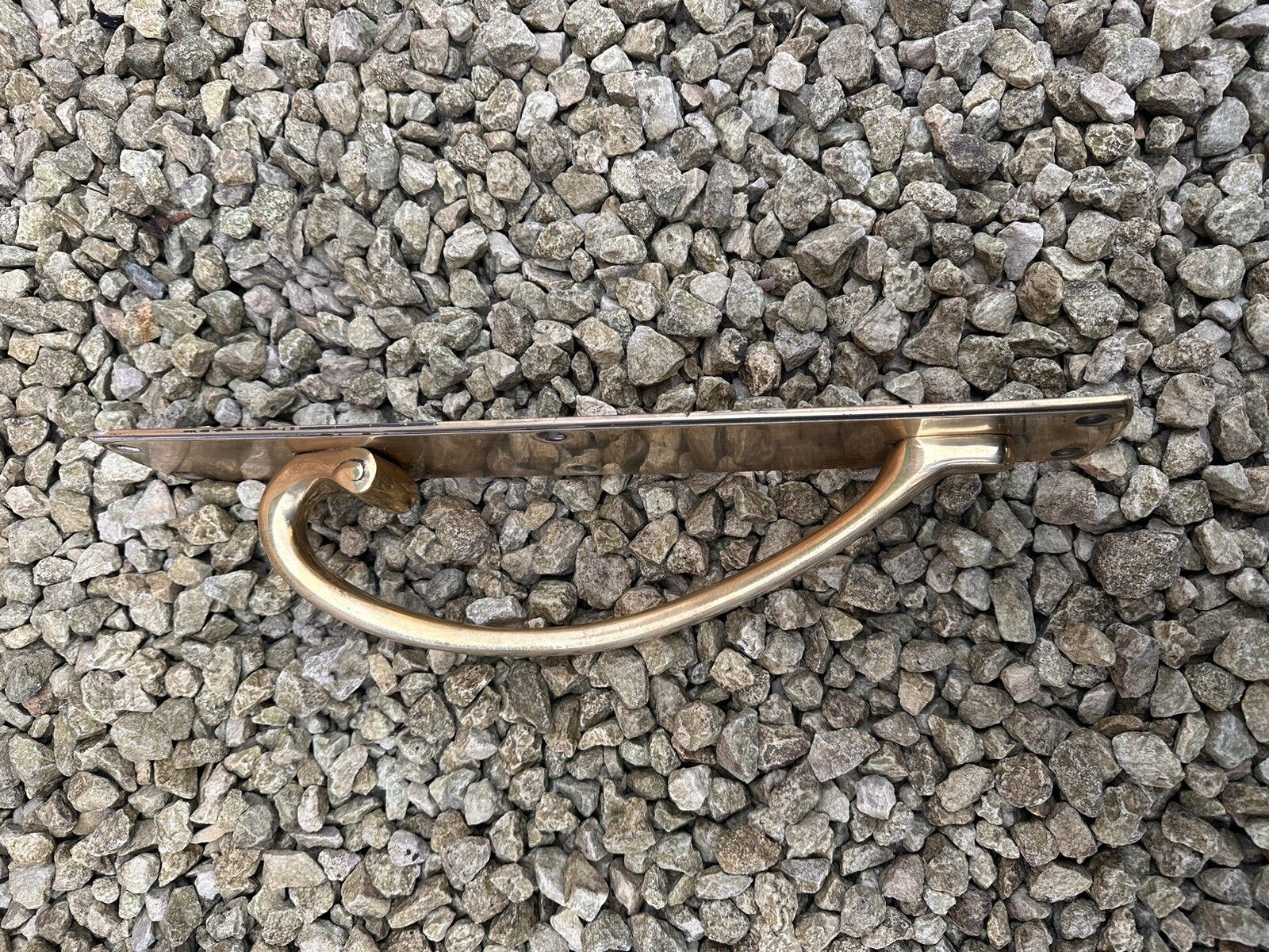 Huge Stunning Reclaimed Antique Hotel Shop Brass Door Handle 18” X 3” photo for sale