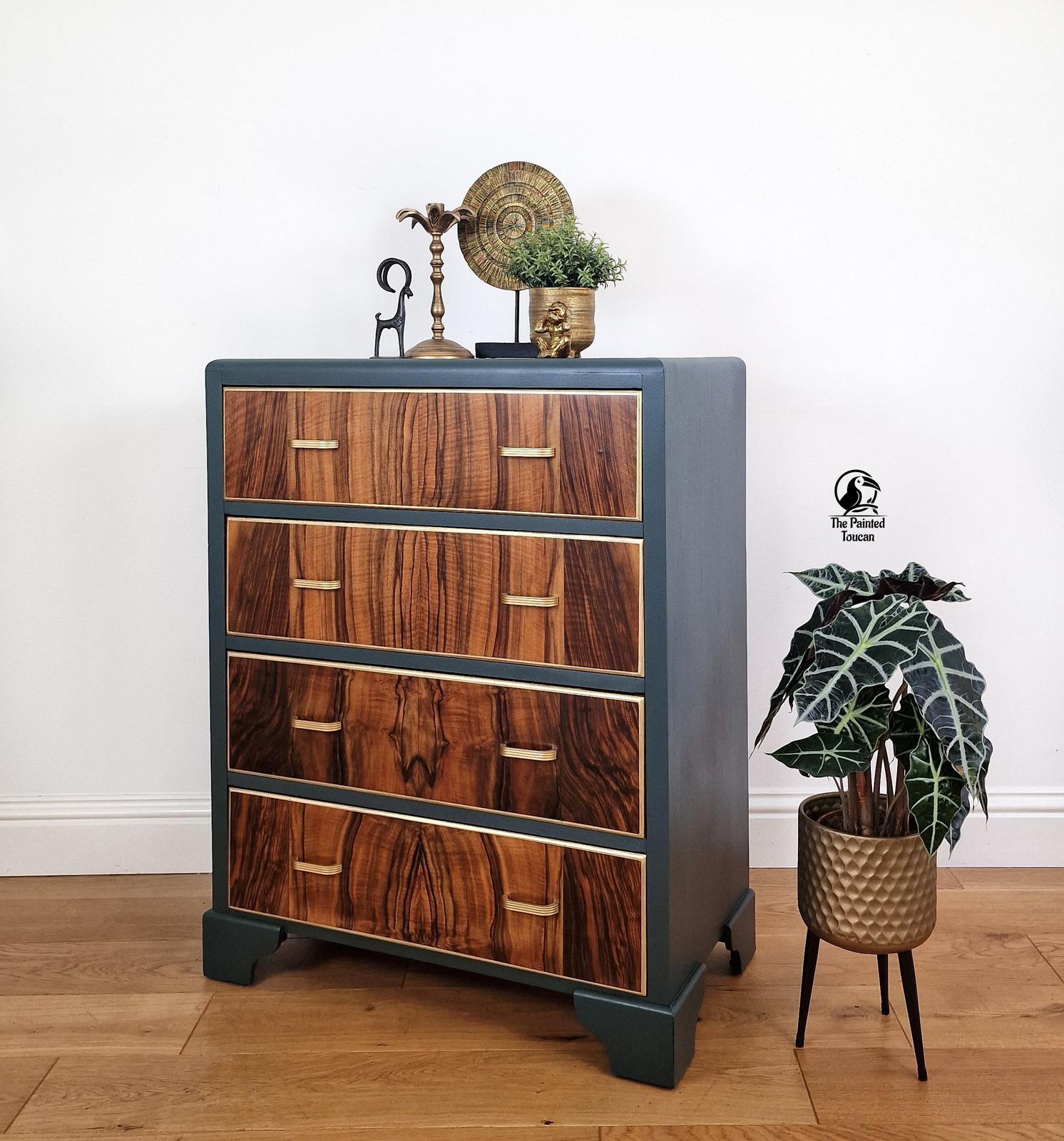 Art Deco Chest Of Drawers With Walnut Veneer photo furniture