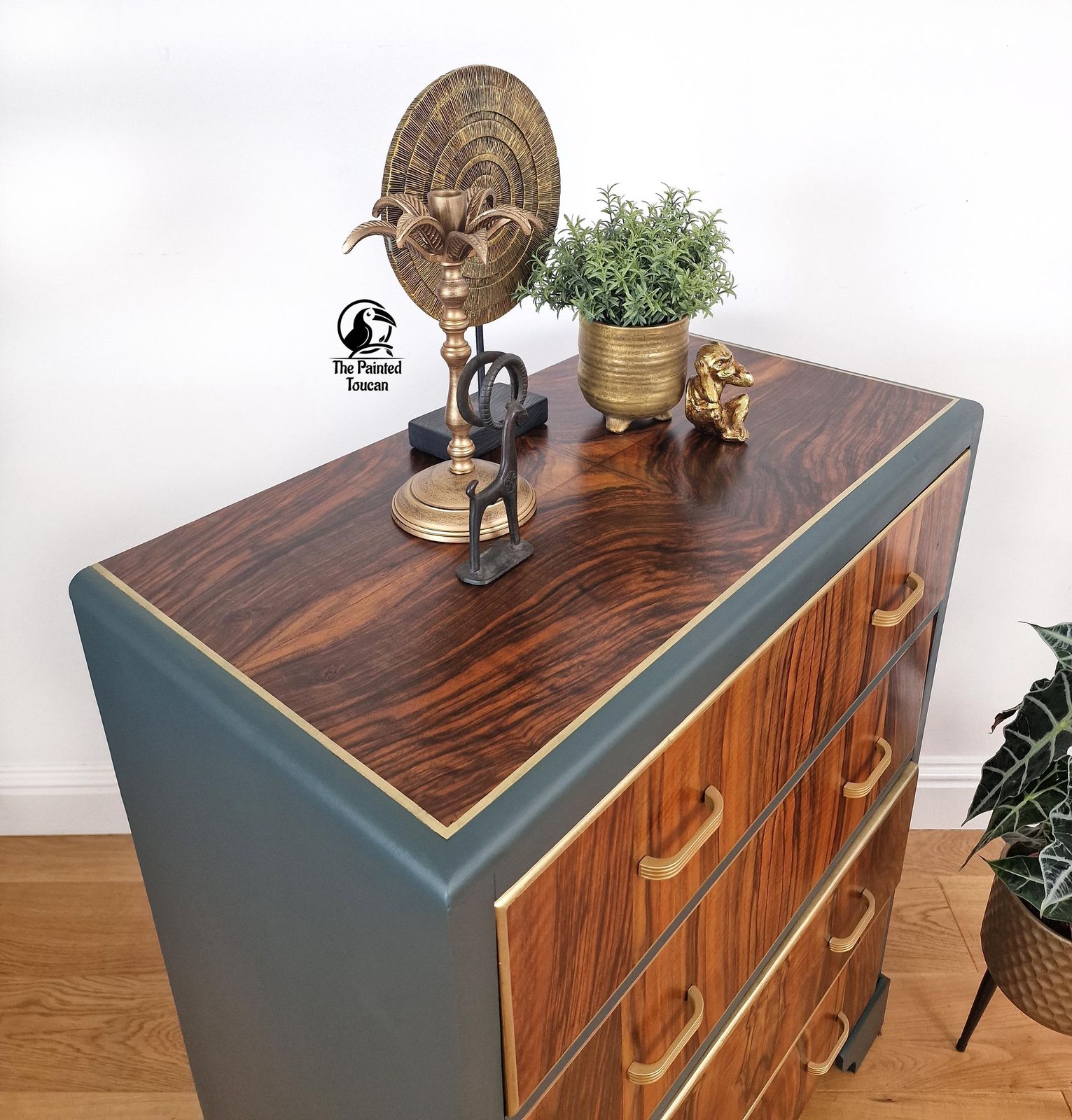 Art Deco Chest Of Drawers With Walnut Veneer photo 775.0
