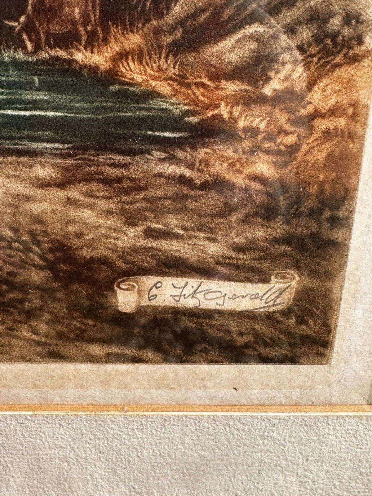 Original Glebe Farm Mezzotint C Fitzgerald After  John Constable Proof Signed photo 150.0