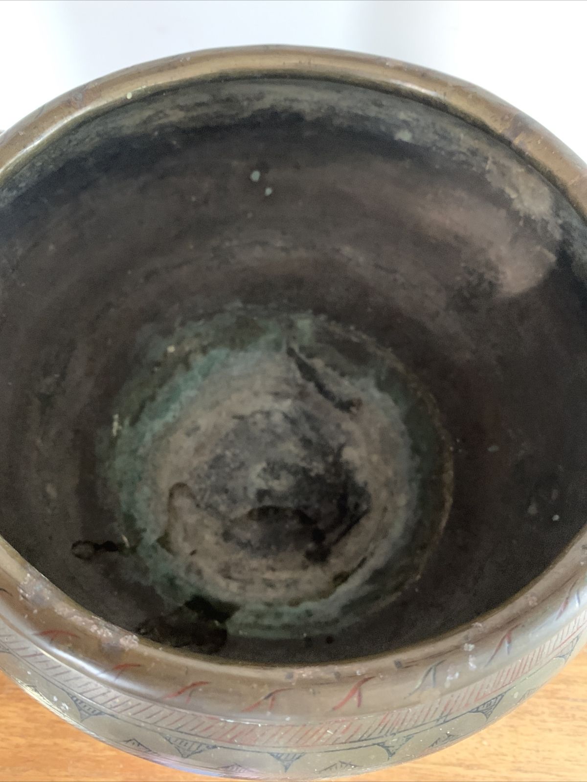 Antique Beautiful Bronze Anglo Indian Water Pot Deity God Engraved. photo buy