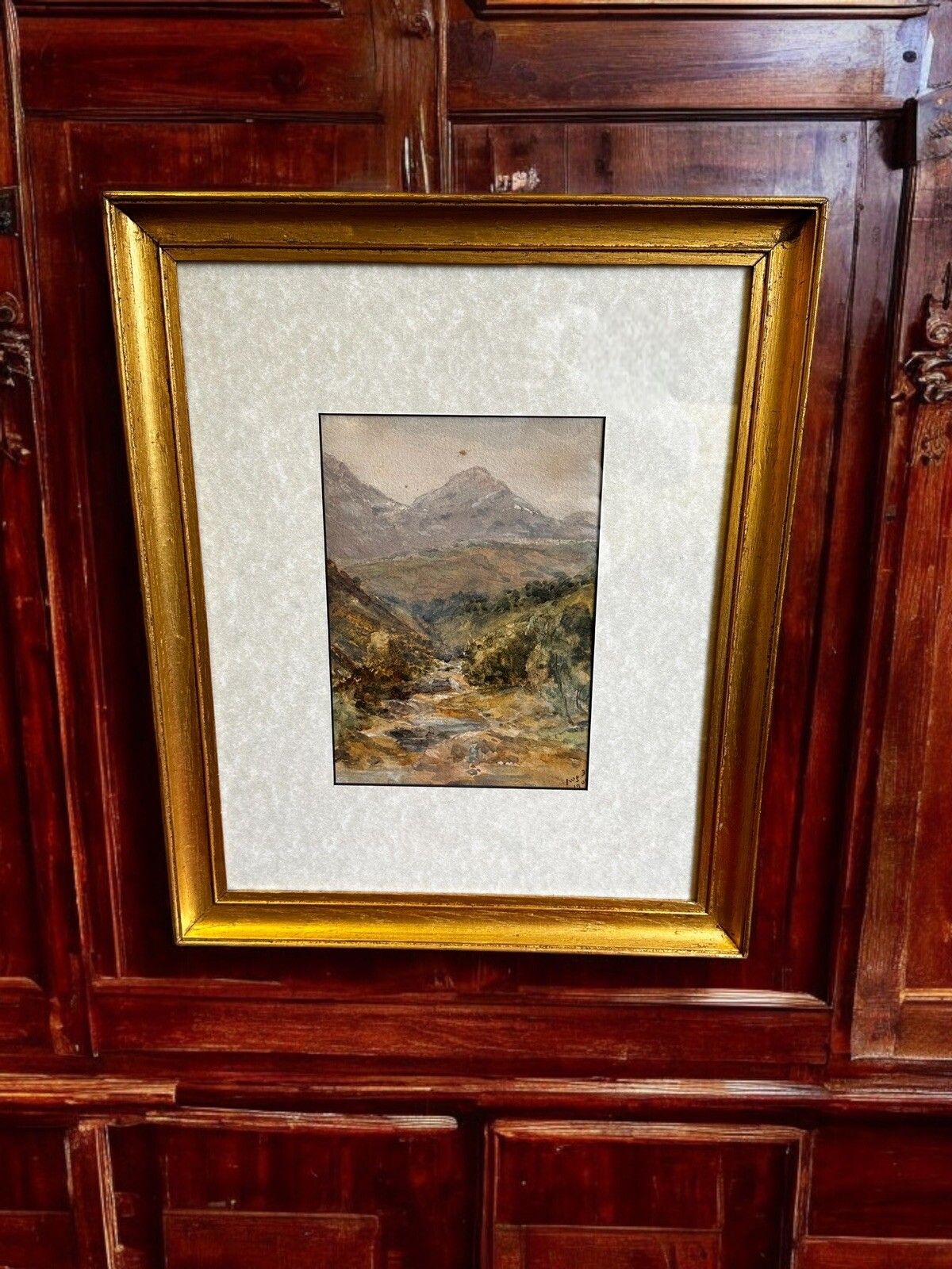 C1900’s Original Watercolour Highland Glen Scene.