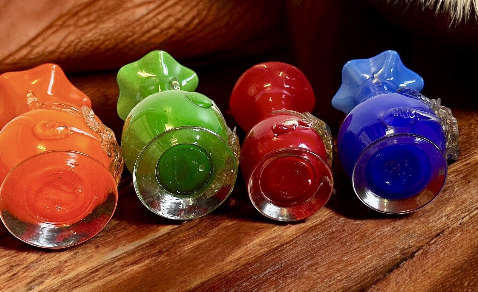 Mid Century Italian Coloured Glass Vase Collection  Pontil Mark  Interior Design photo buy