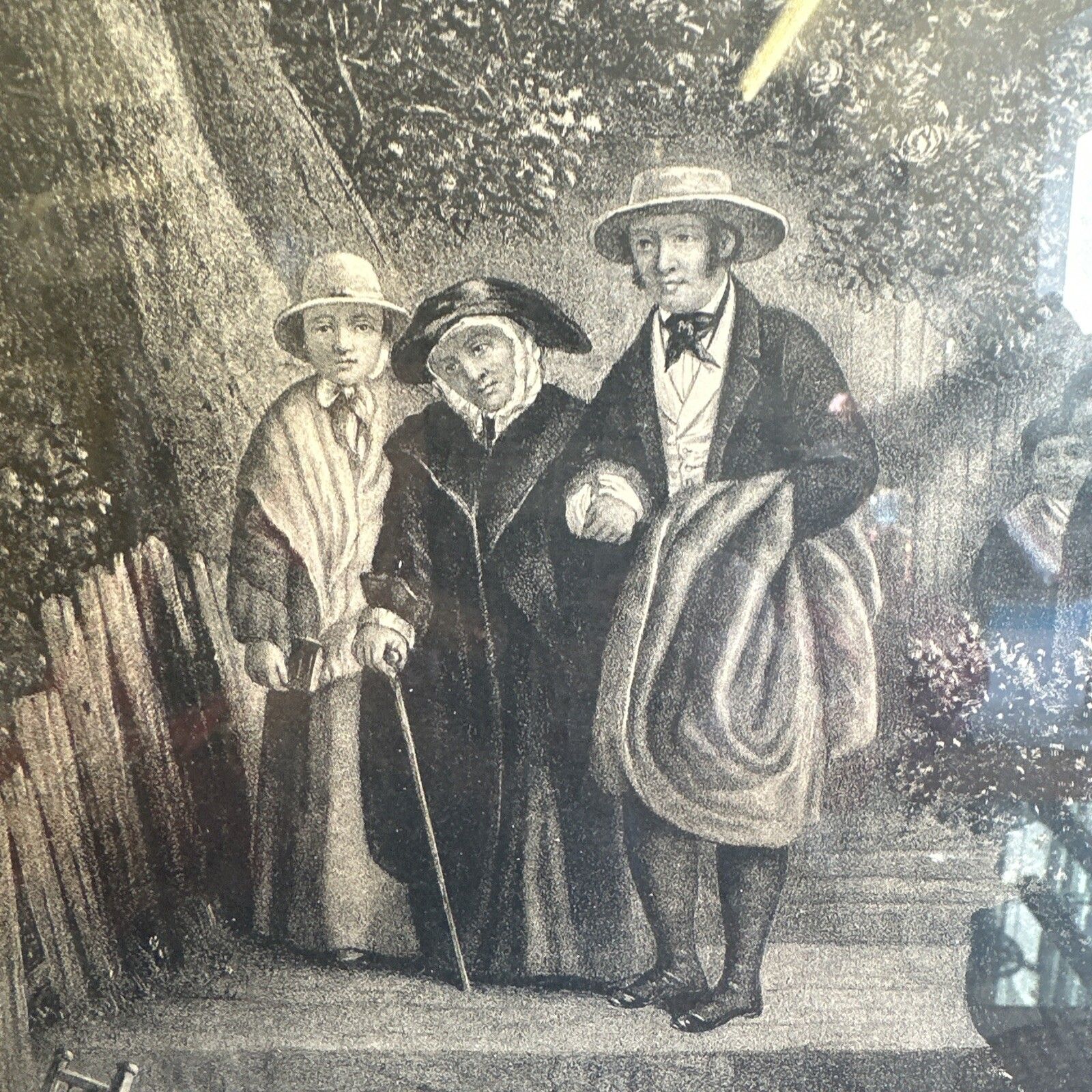 19th Century Engraving By S Lipschitz Bishopgate London “Sunday Morning” 72x60cm photo for sale
