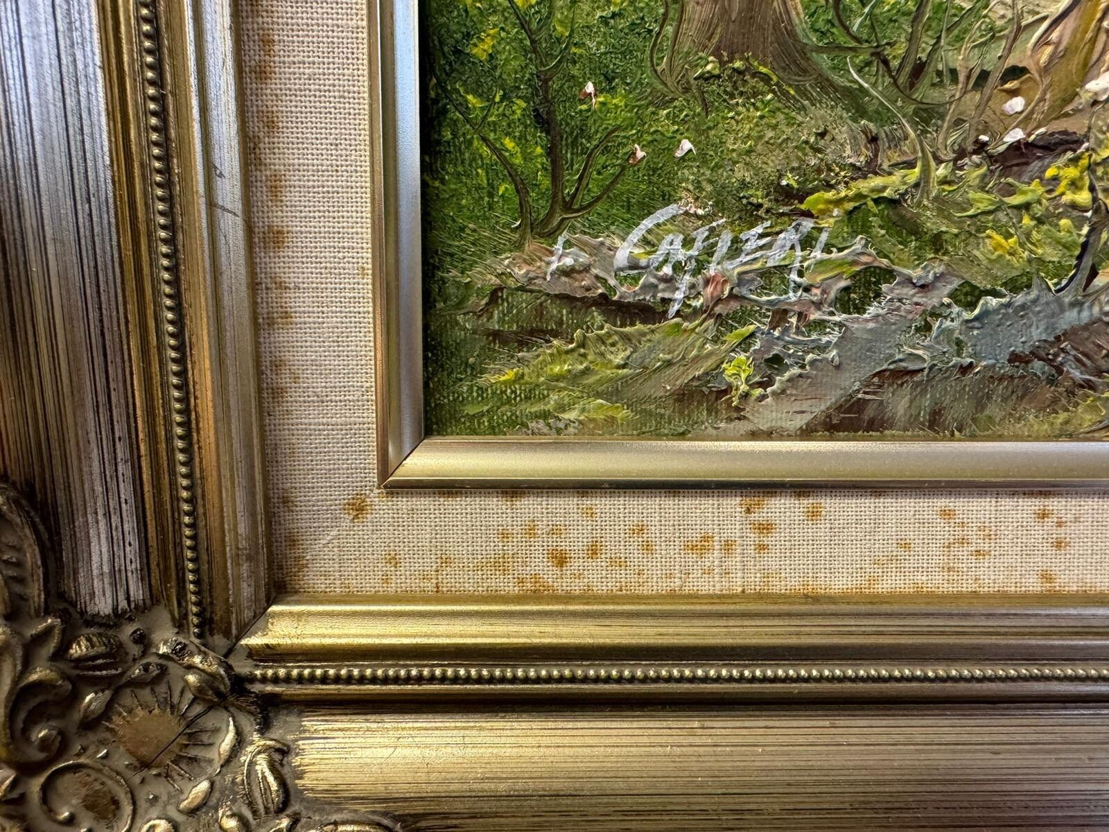 Irene Cafieri Original Large Oil Painting House In Woods, Signed By Artist photo 70.0