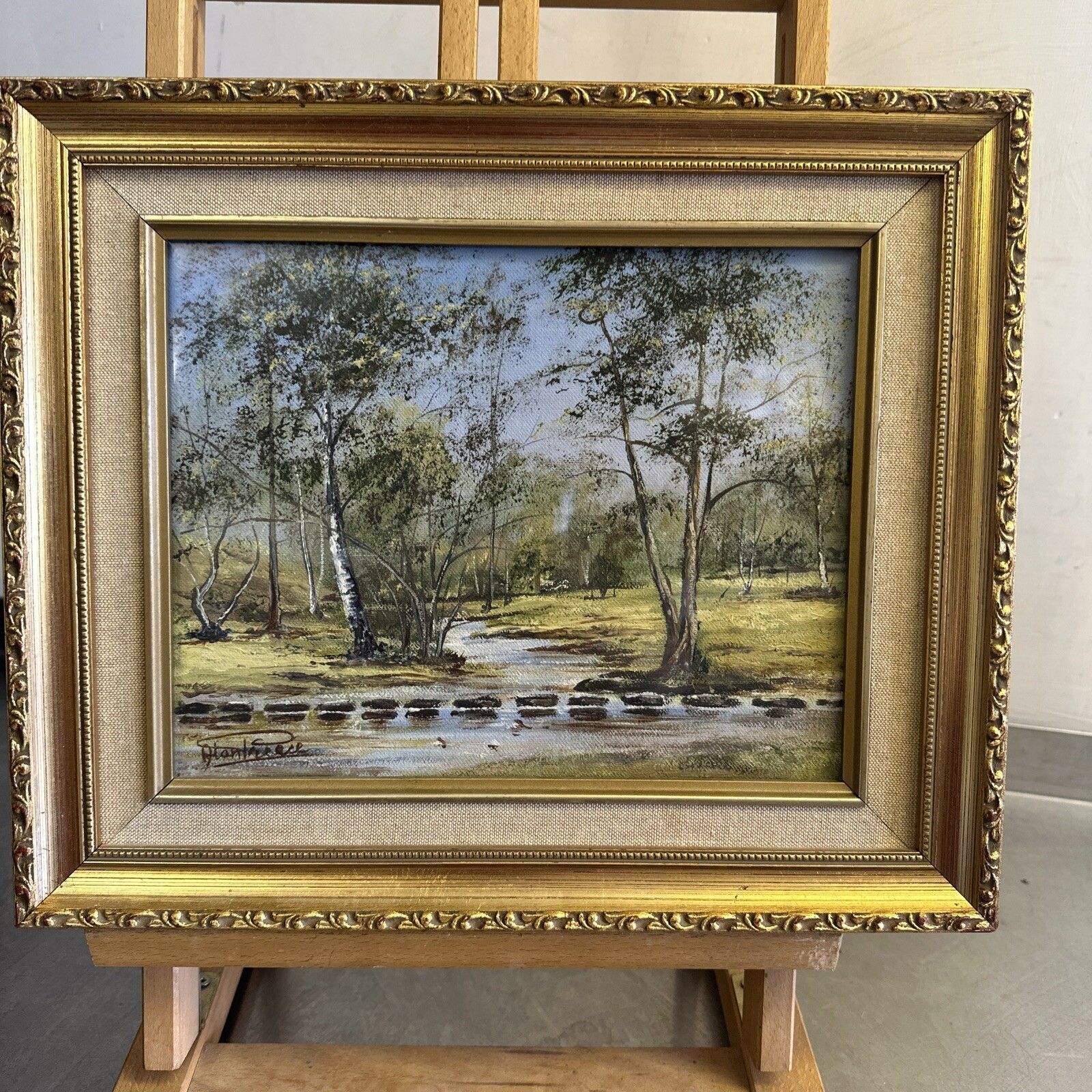 Alan Preece 20th Century Oil Framed  And Glazed Signed Landscape Scene photo furniture