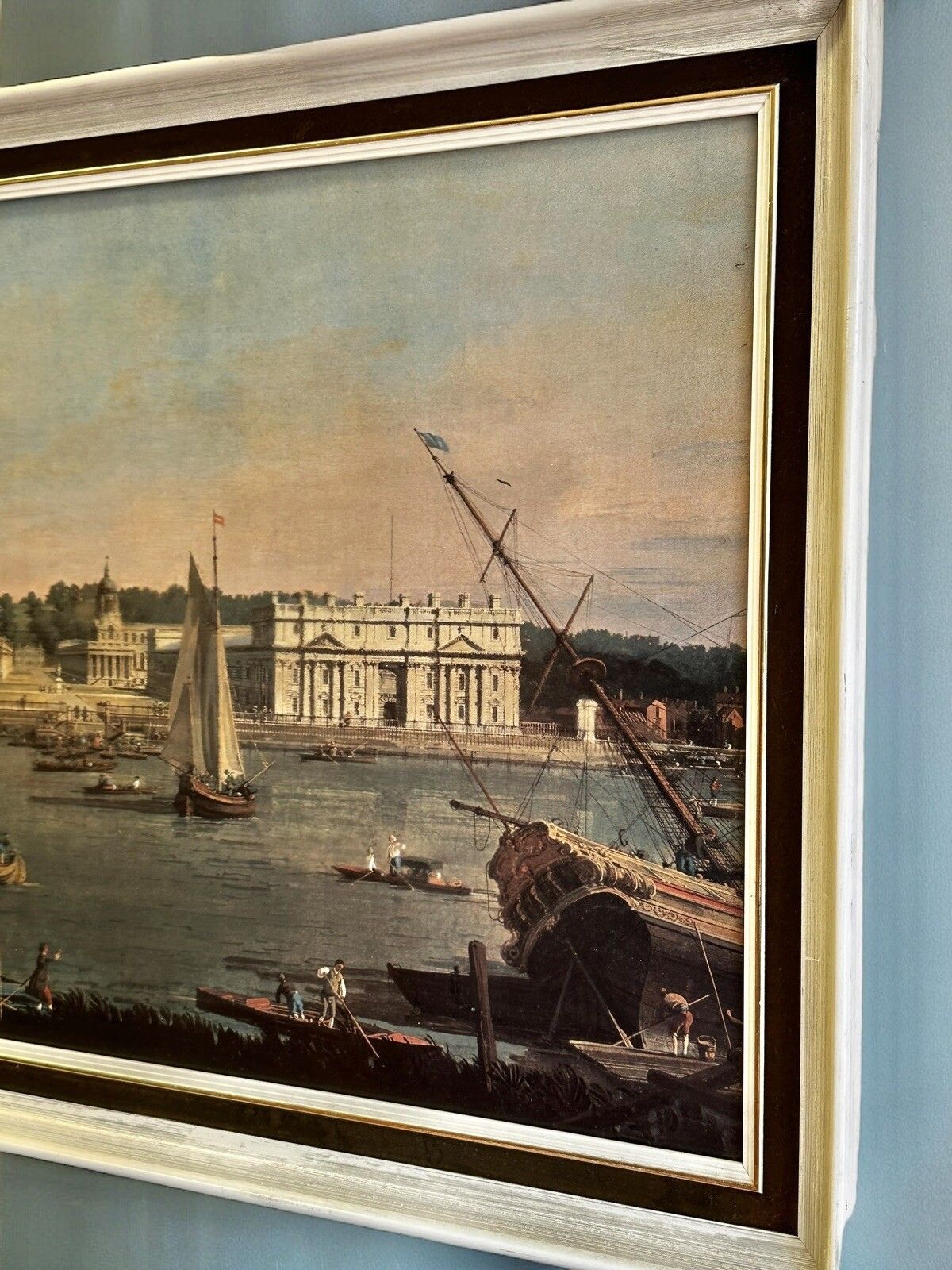 Greenwich Hospital From The North Bank Of The Thames  Canaletto Lithograph 76x50 photo for sale