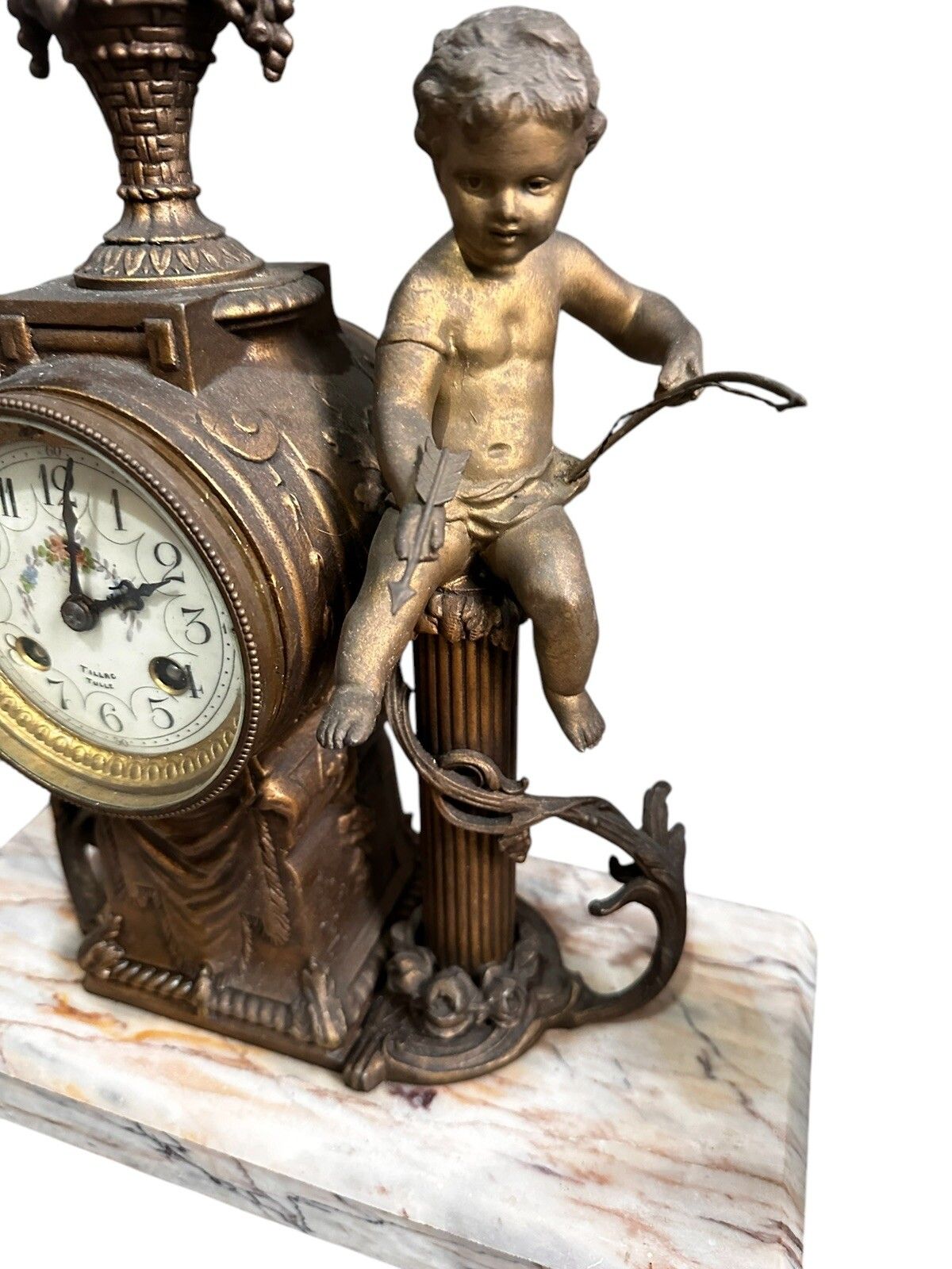 19th C French F Marti Cherub Putti Cupid Garniture Clock. Impressive photo 395.0
