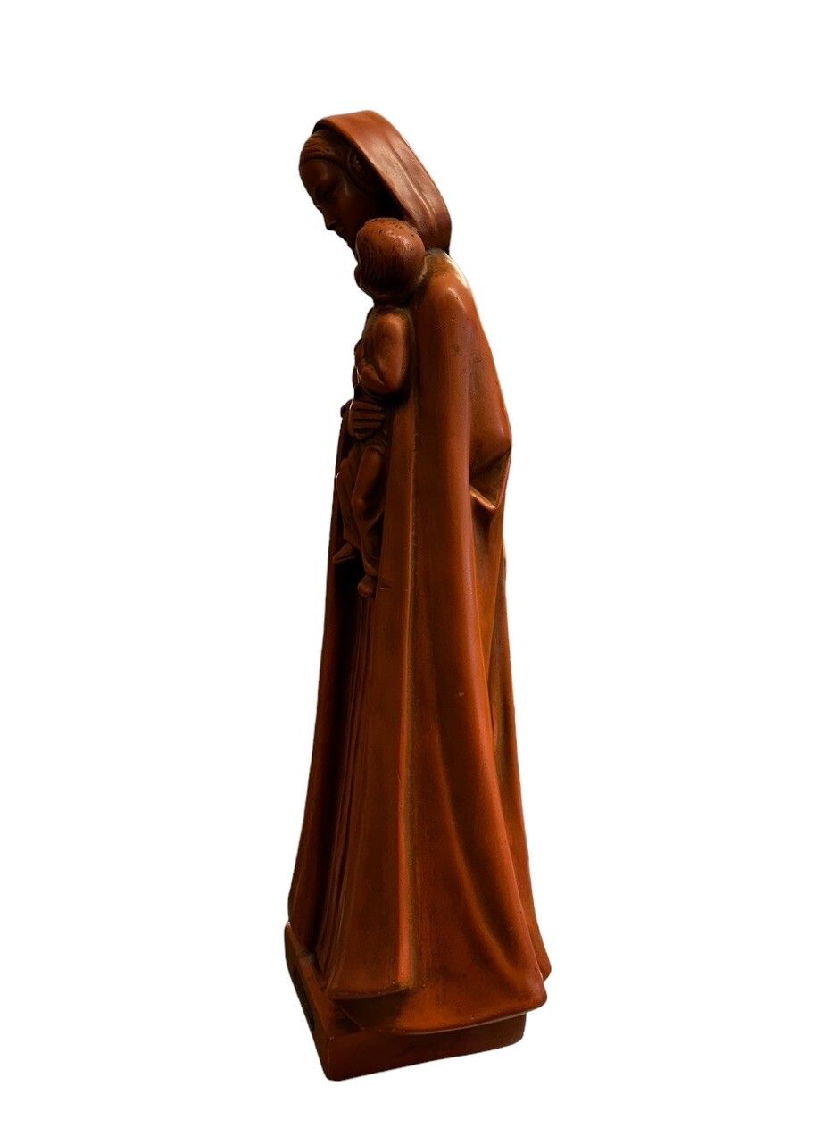 Madonna With Child Terracotta Sculpture C1950’s 55cm Tall  Signed By Artist photo buy
