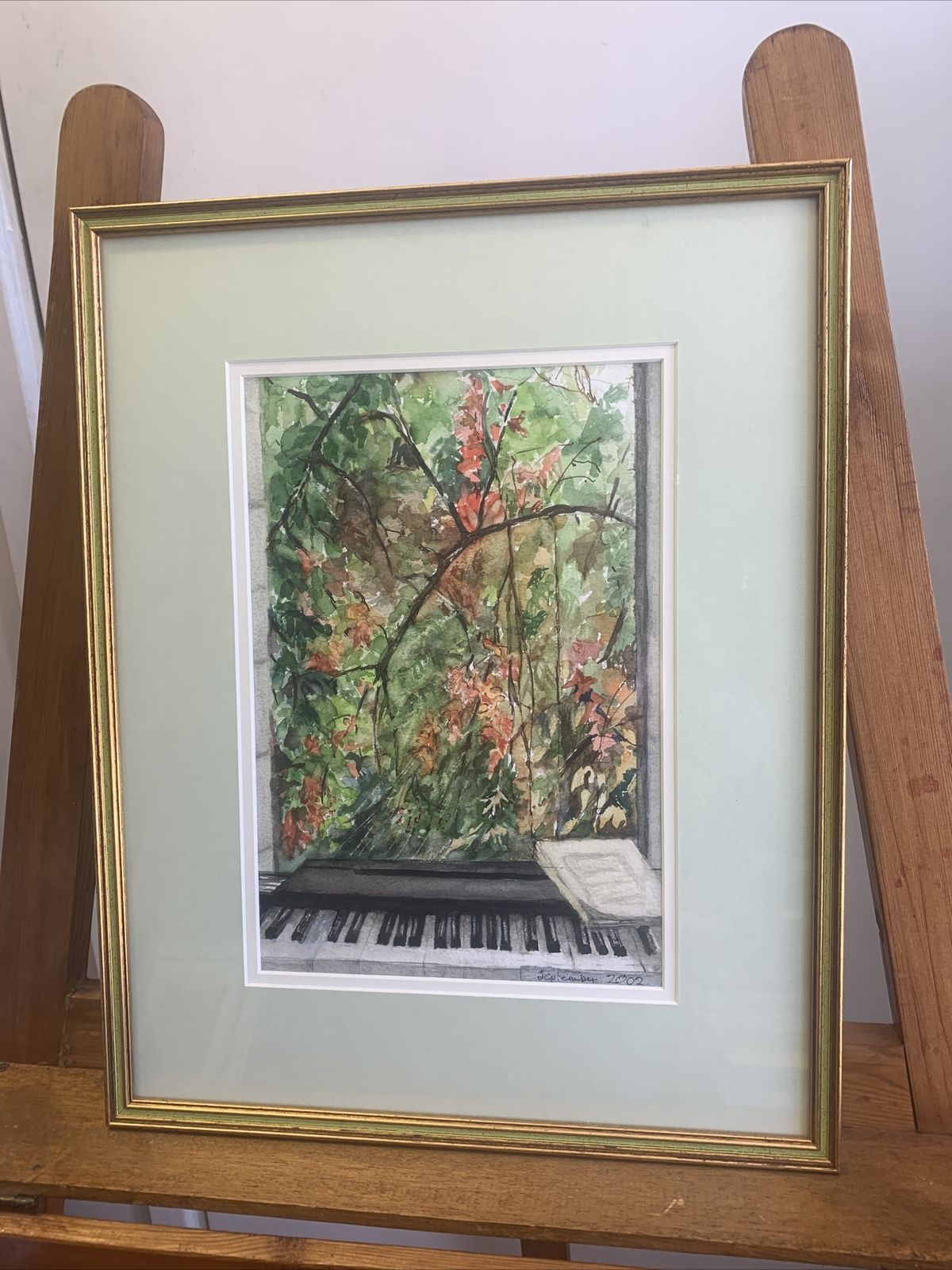 ￼ Original Watercolour Painting Musical / Keyboard Botanical Floral Scenes￼
