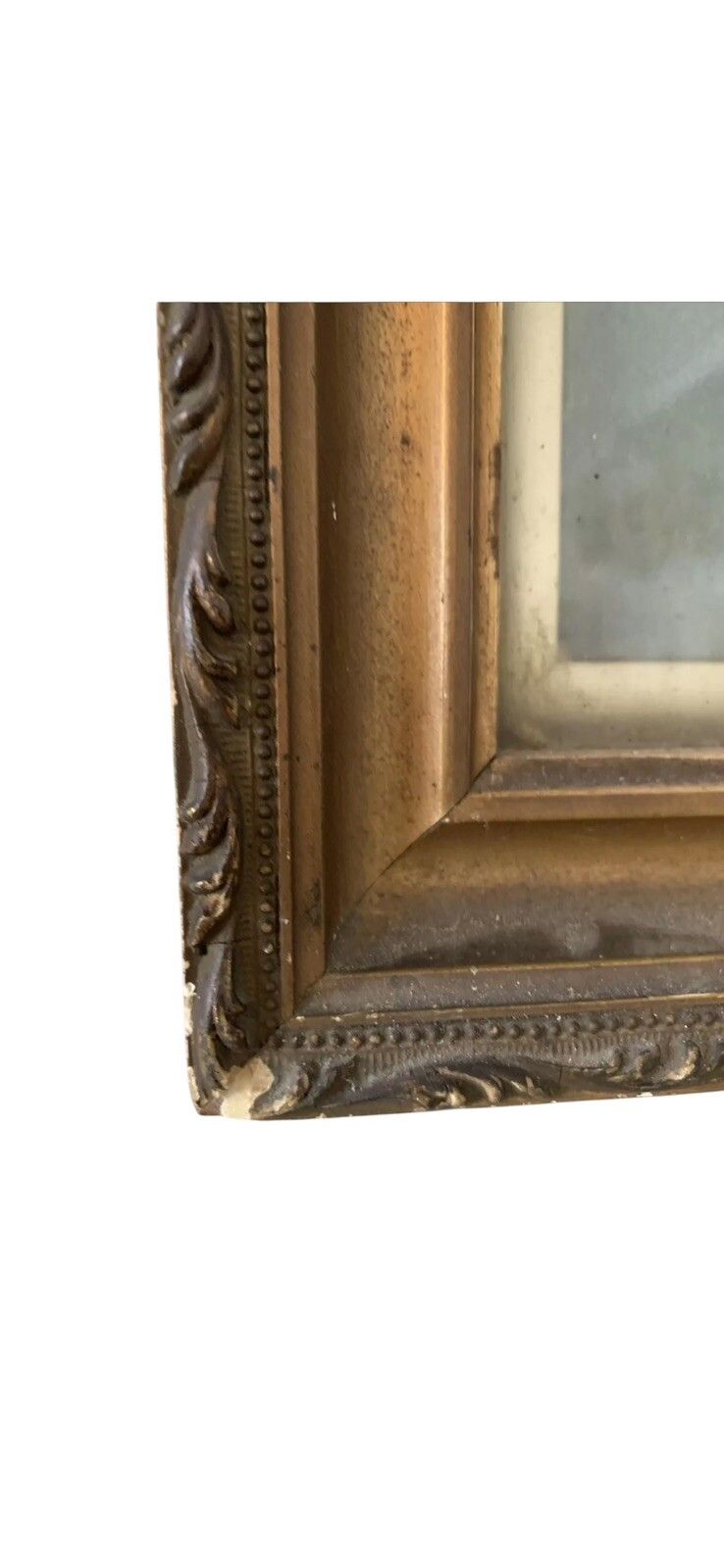 Antique Painting On Canvas Tulips   Ornate Gilt Frame  Signed 70cm By 40cm photo vintage