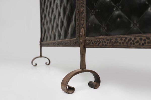 photo for sale French Art Deco Wrought Iron Fireplace Screen, 1890s