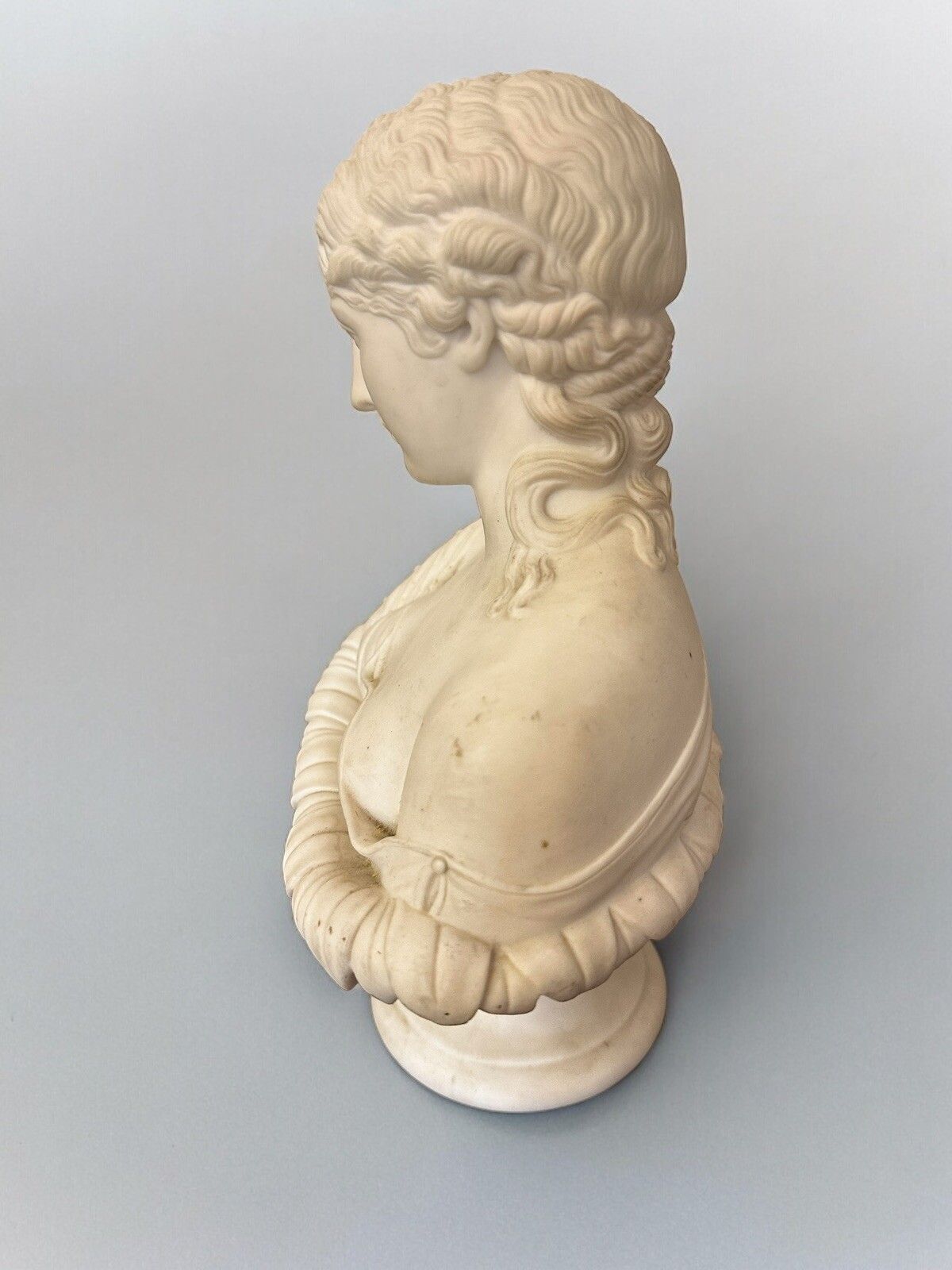 Antqiue Parian Bust Of Clytie, Classical Sculpture. Ornament, photo 250.0