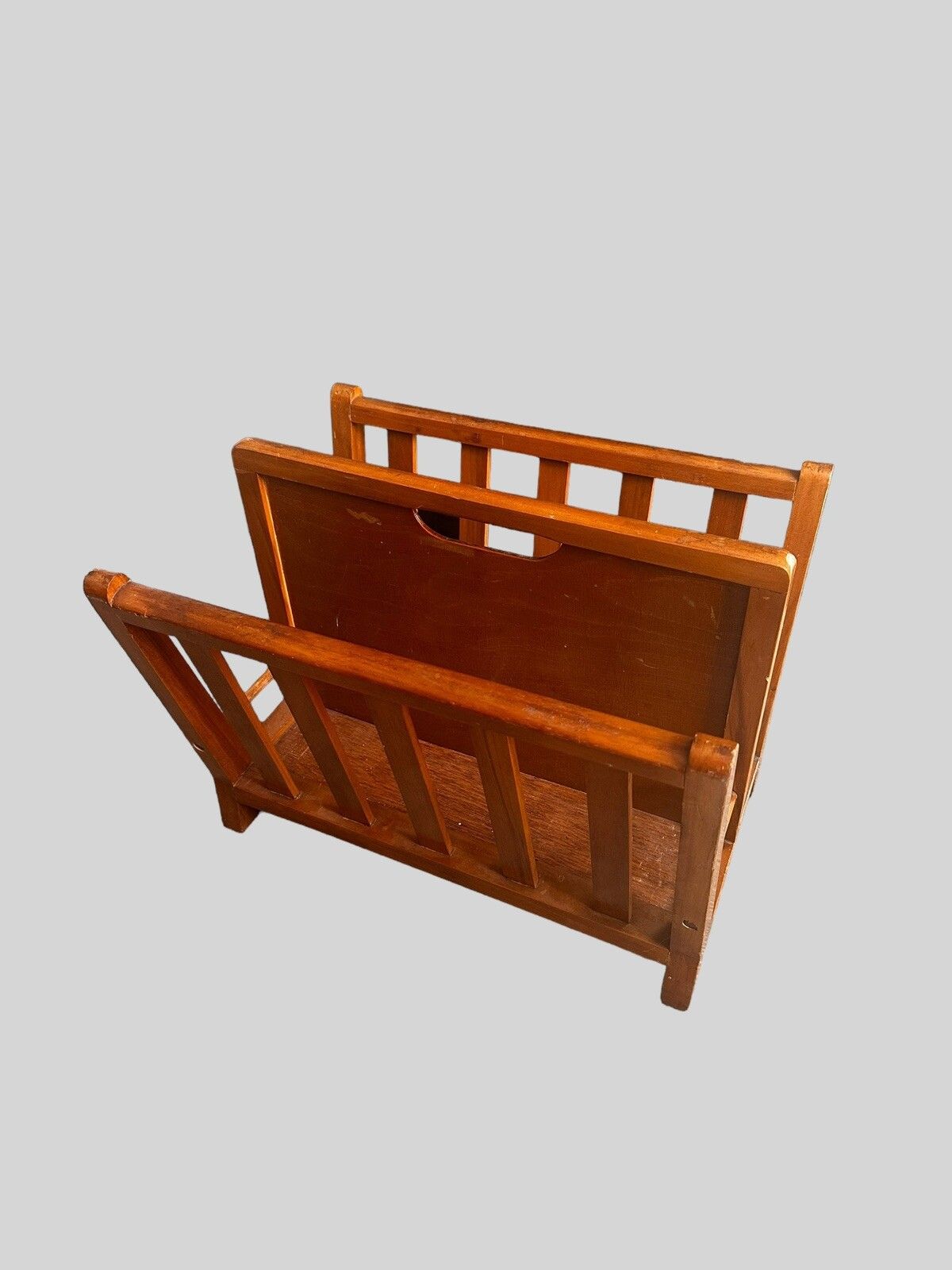 Vintage Teak Magazine Rack, 1960s Scandi Danish Design photo 55.0