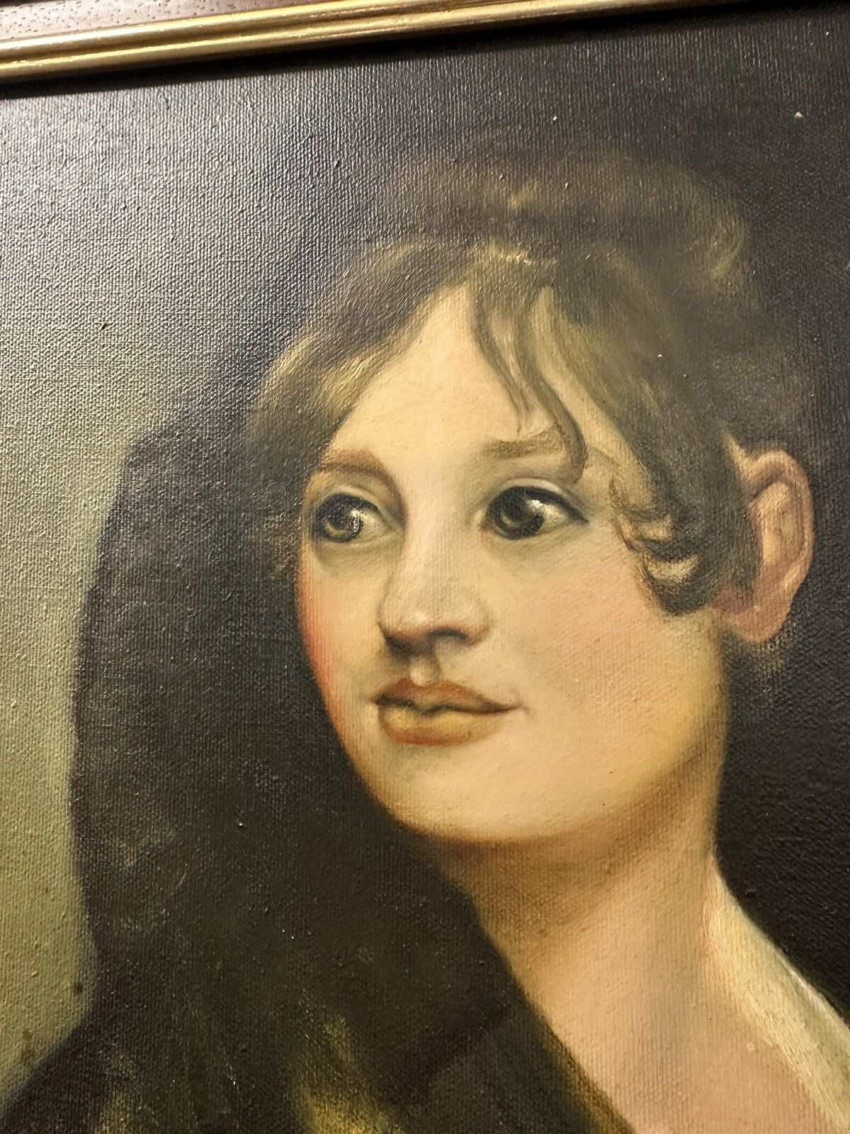 Doña Isabel De Porcel  Portrait Painting In Canvas Signed J Legassick photo furniture
