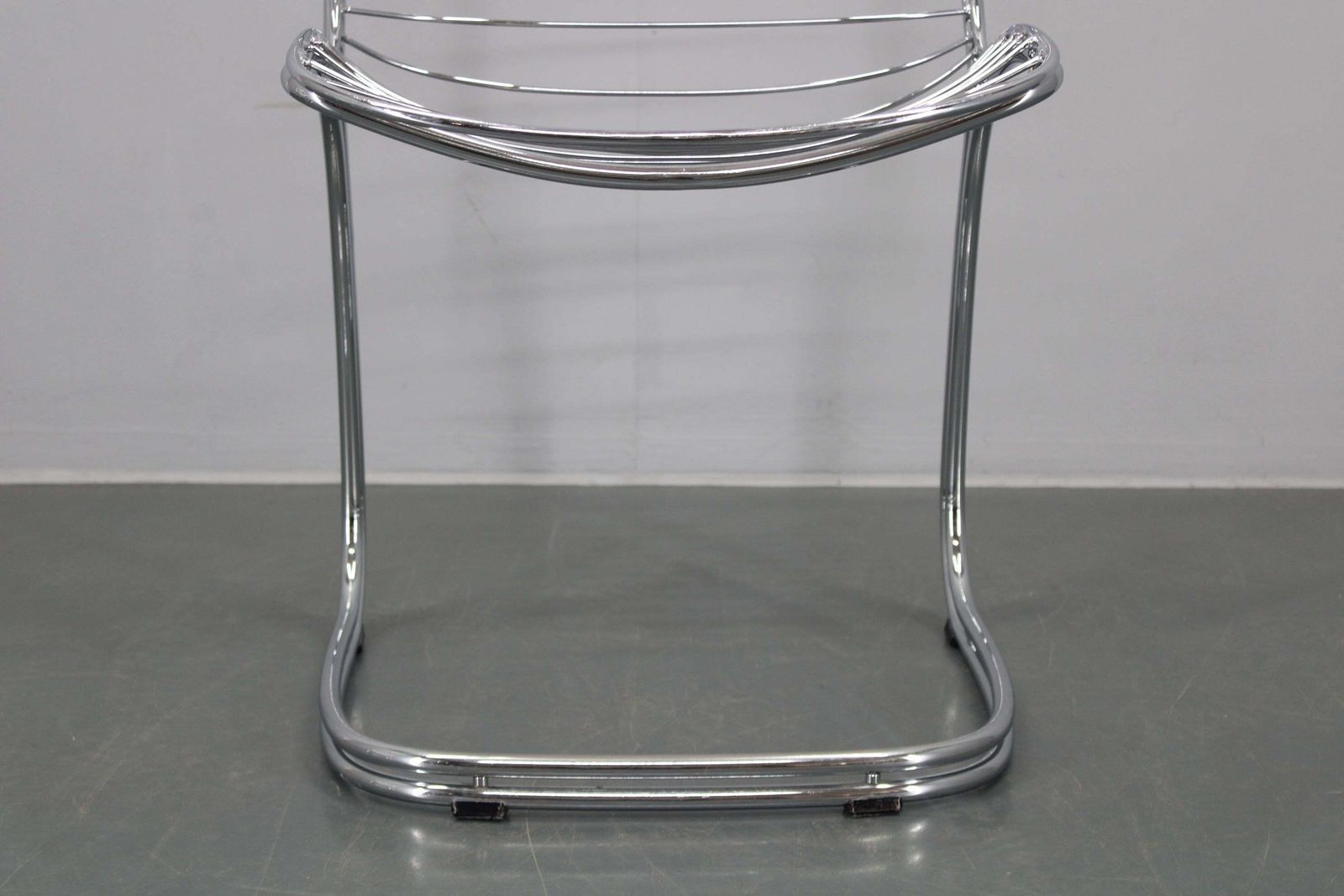 Paar Chroomstalen Stoelen Van Gastone Rinaldi Voor Rima, Italië, Ca. Jaren 1970 photo vintage