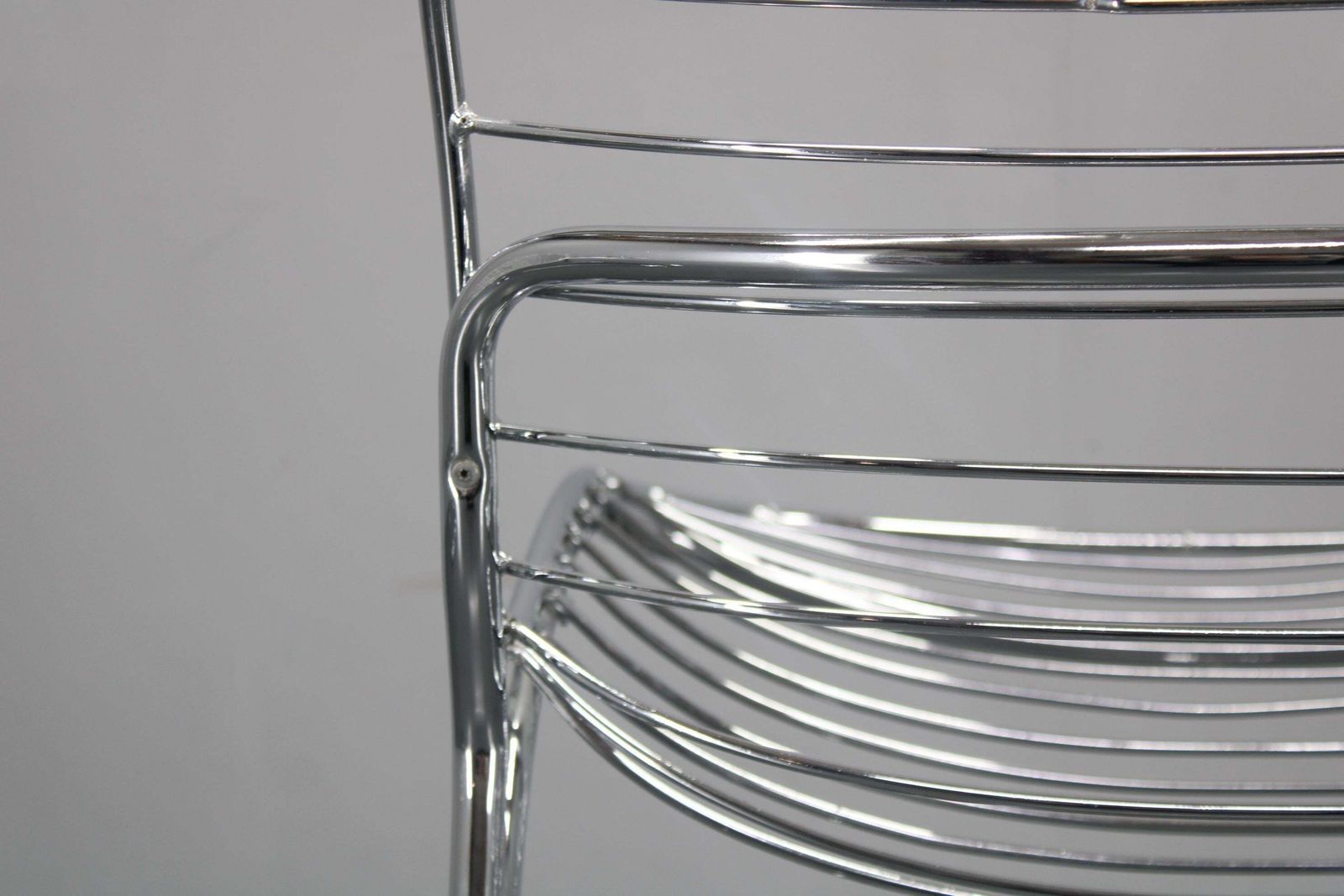 748.0 1970s Pair Of Gastone Rinaldi Chromed Steel Chairs For Rima, Italy photo