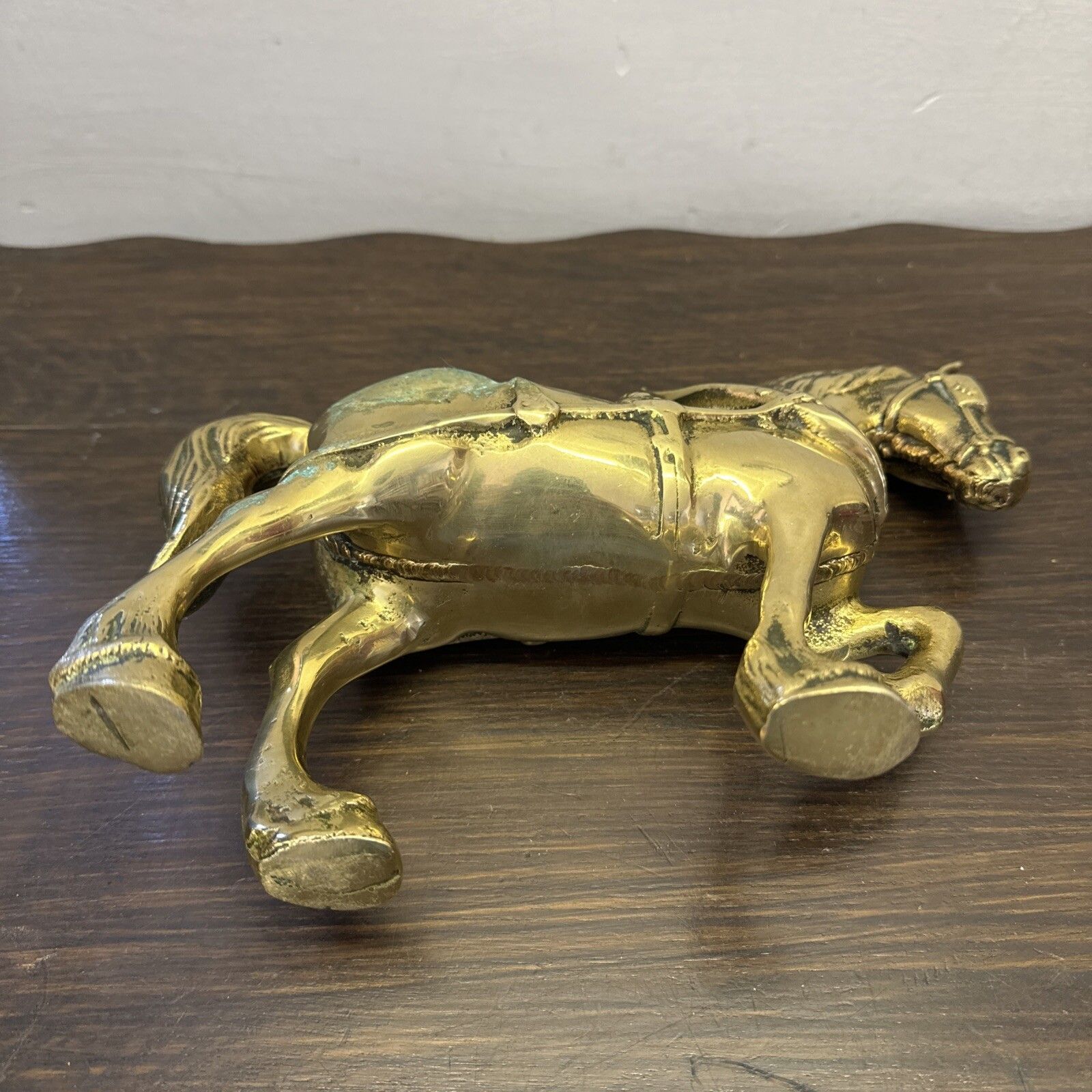 Antique Brass Horse Statue Figure Figurine Sculpture 2.540kg photo Art