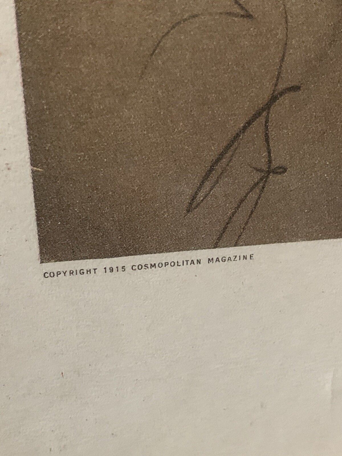 Original Cosmopolitan Print 1915 Harrison Fisher “Peggy” Framed And Glazed photo 65.0