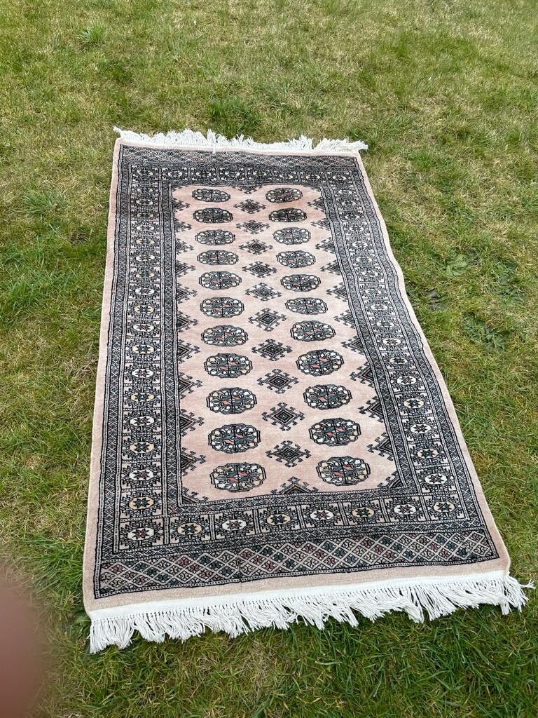 Vintage Antique Genuine Eastern Hand Knotted Wool Rug 171cm By 93cm photo furniture