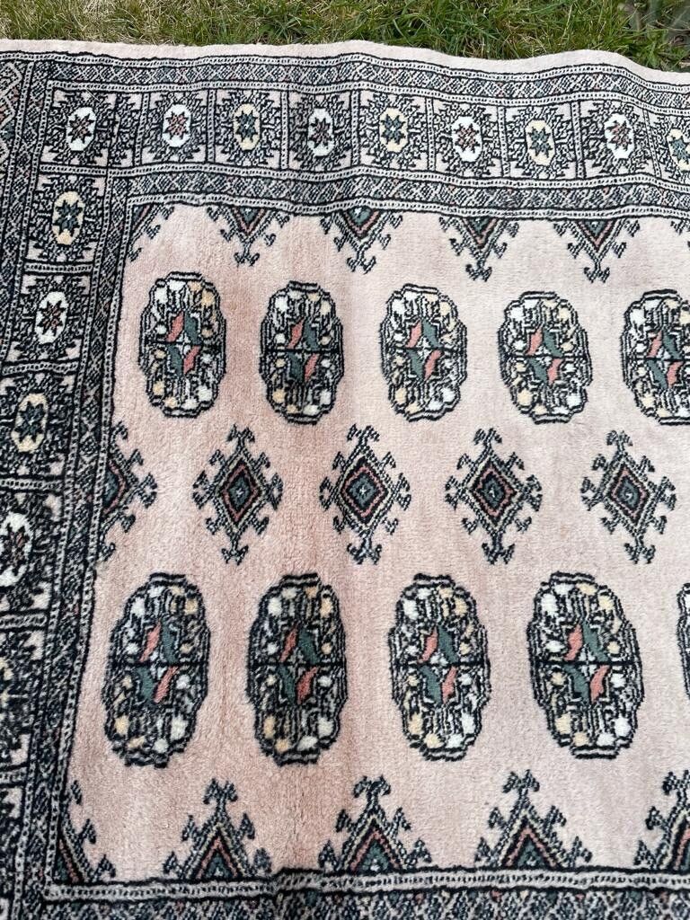 Vintage Antique Genuine Eastern Hand Knotted Wool Rug 171cm By 93cm photo 80.0