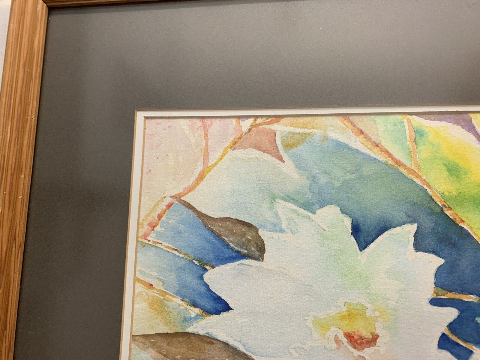 Ernest Twigg Contemporary Watercolour 27.5” By 21. Ernest Twigg. ~Signed photo vinterior