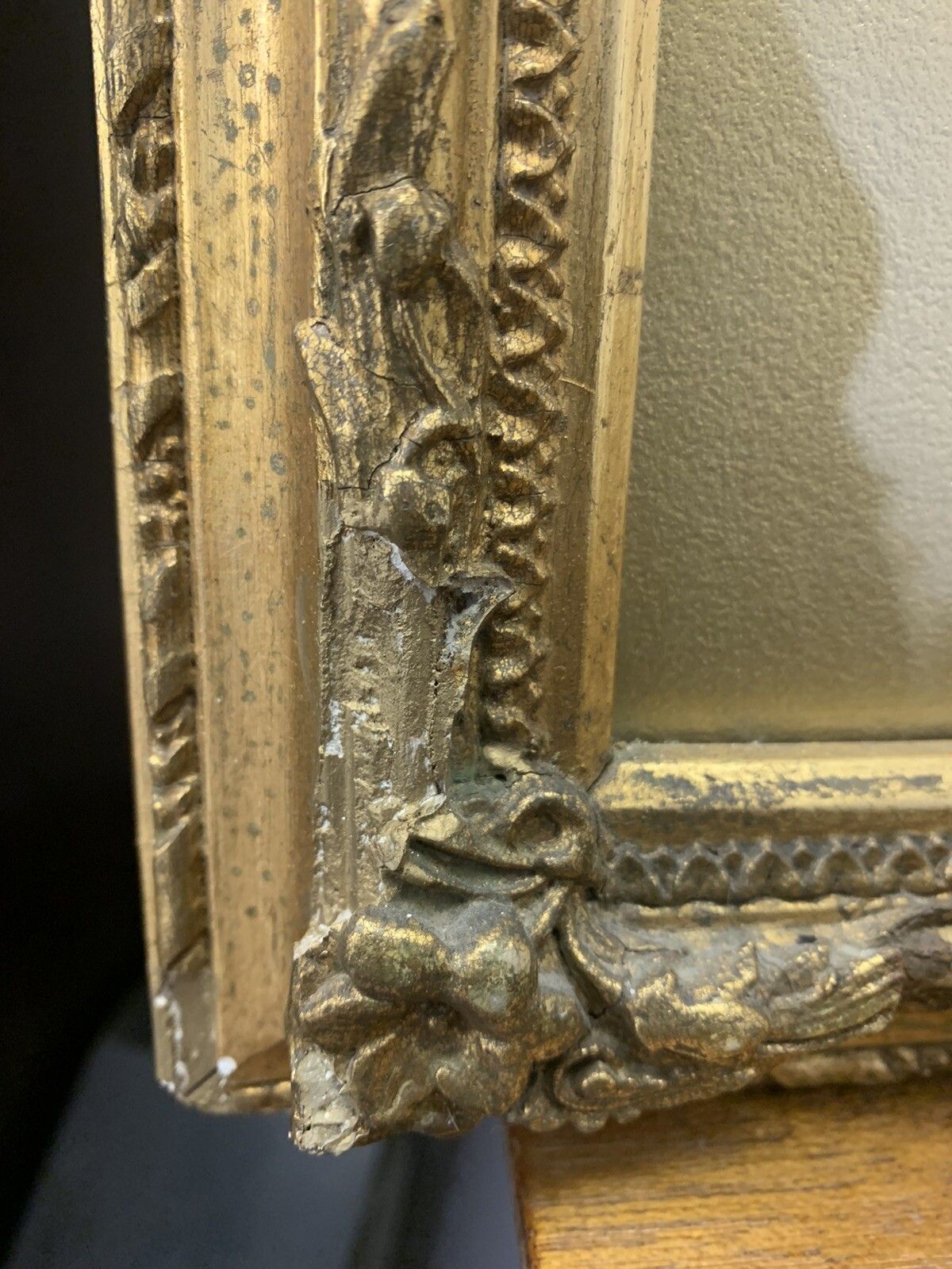Antique 19c Wooden Gold Gilt Frame Rococo With Antique Print By Sutton Palmer photo Home Decor