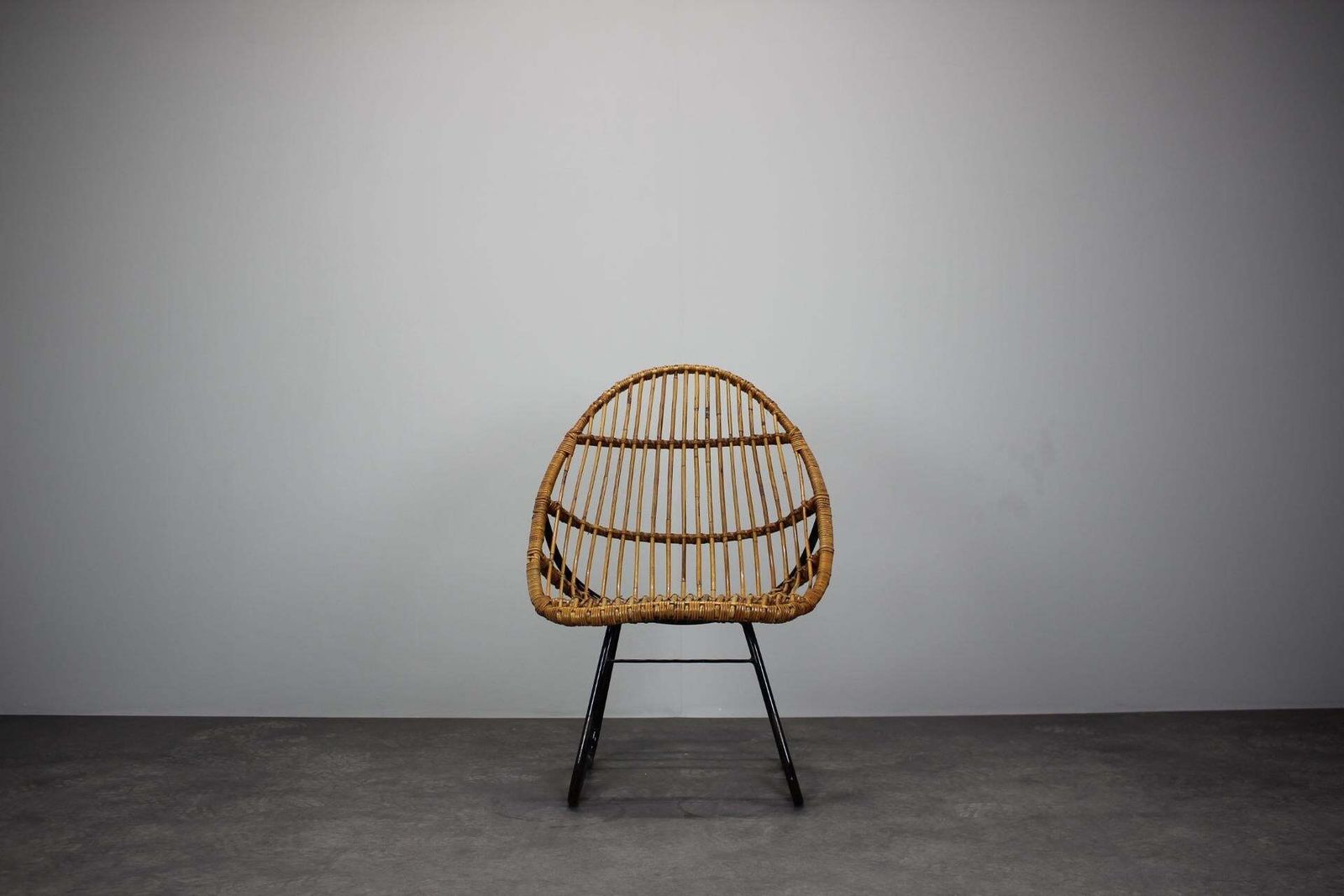 Rattan Lounge Chair By Uluv For Alan Fuchs, Czechoslovakia, 1960s photo for sale