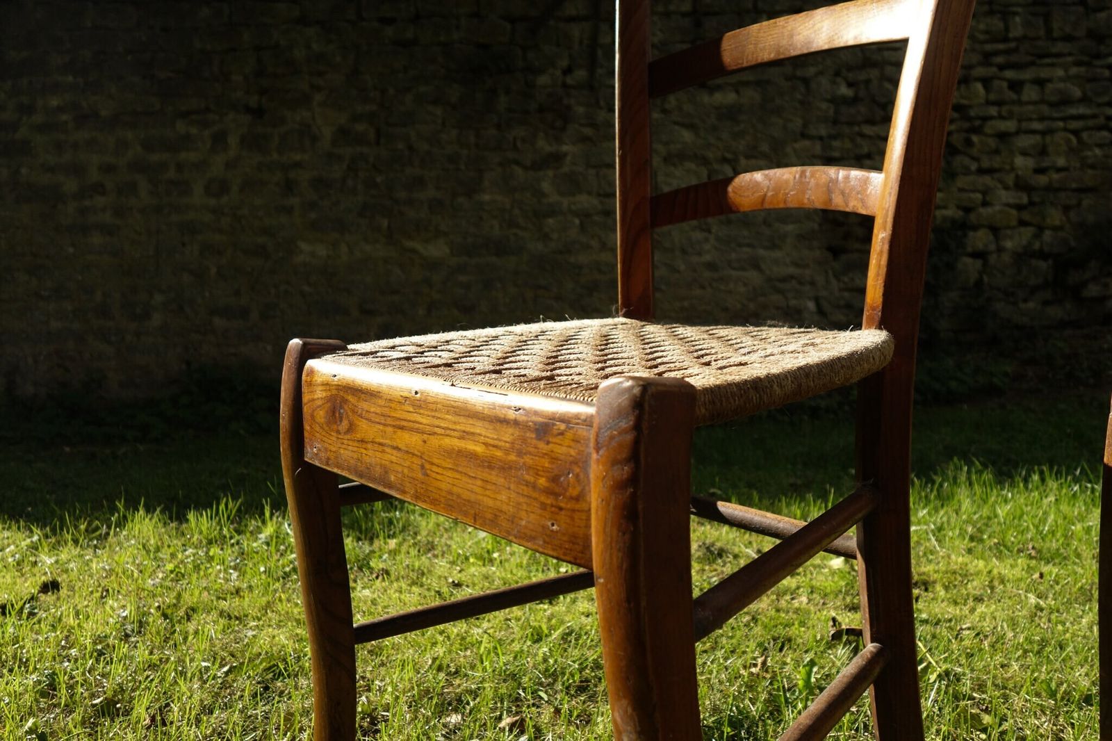 French Rustic Bistro Wooden Chairs photo buy