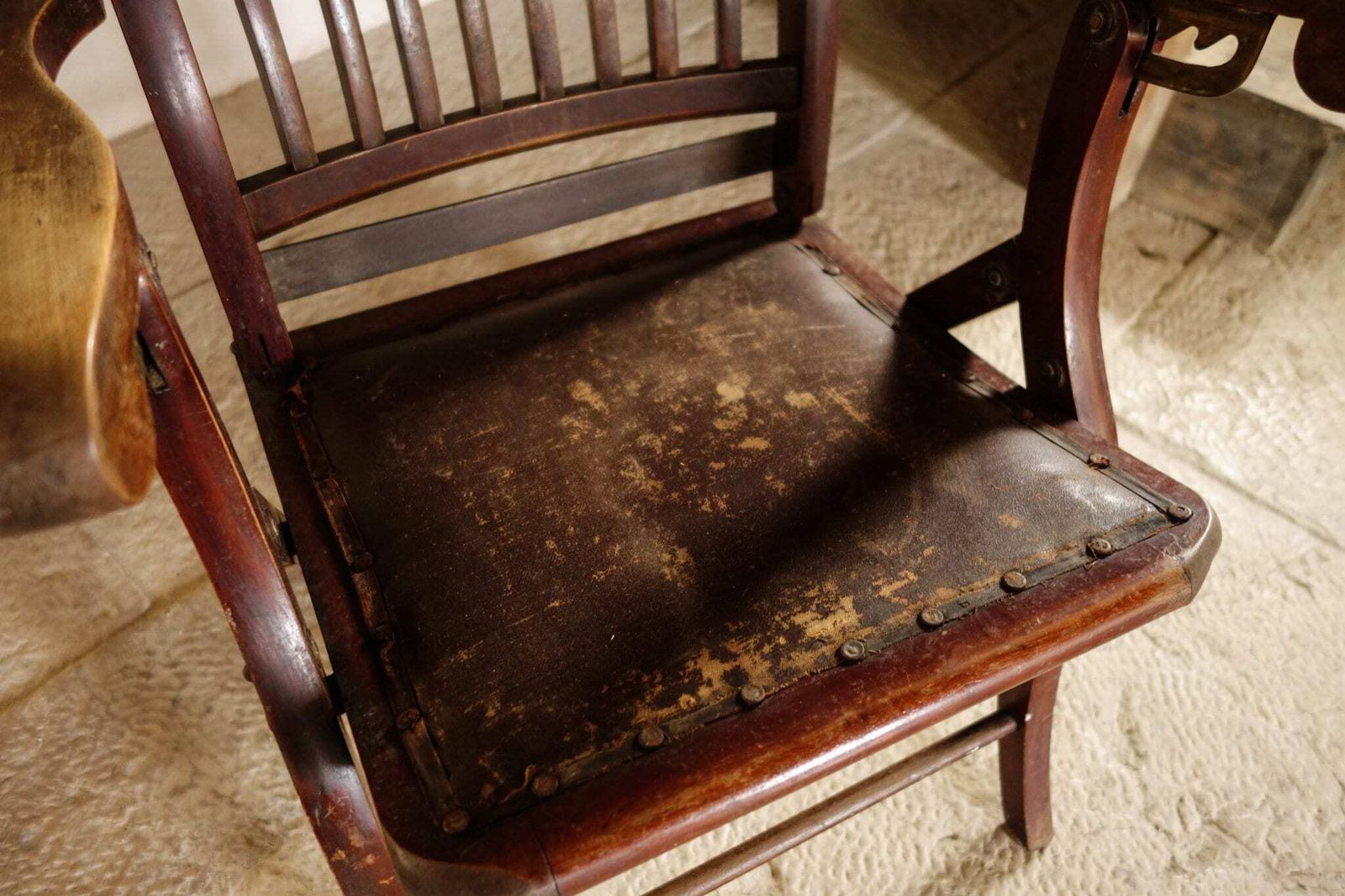 Antique French Barber Chair., 1900s photo Furniture