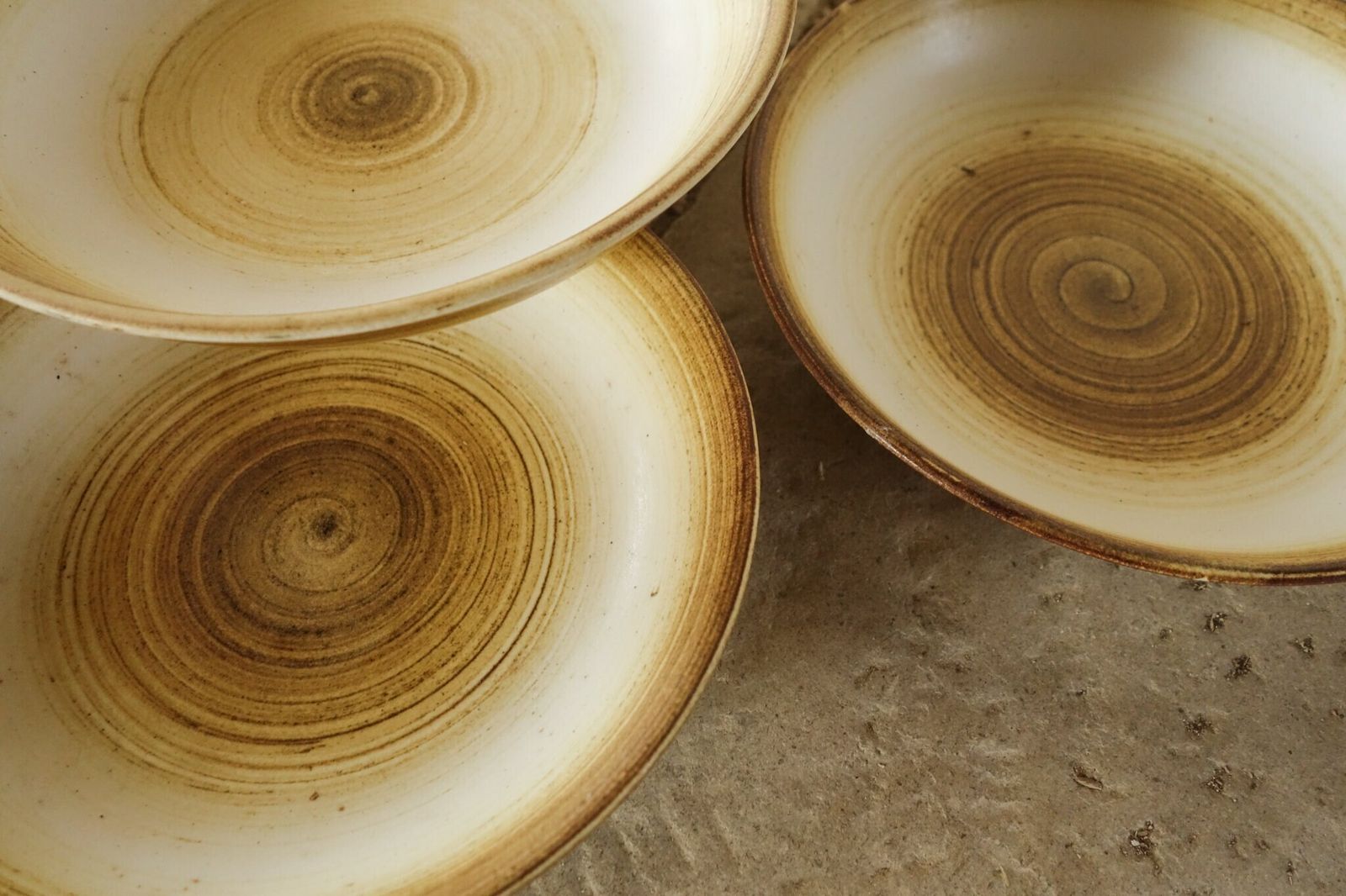 Vintage French Ceramic Hollow Plates. photo Home Decor