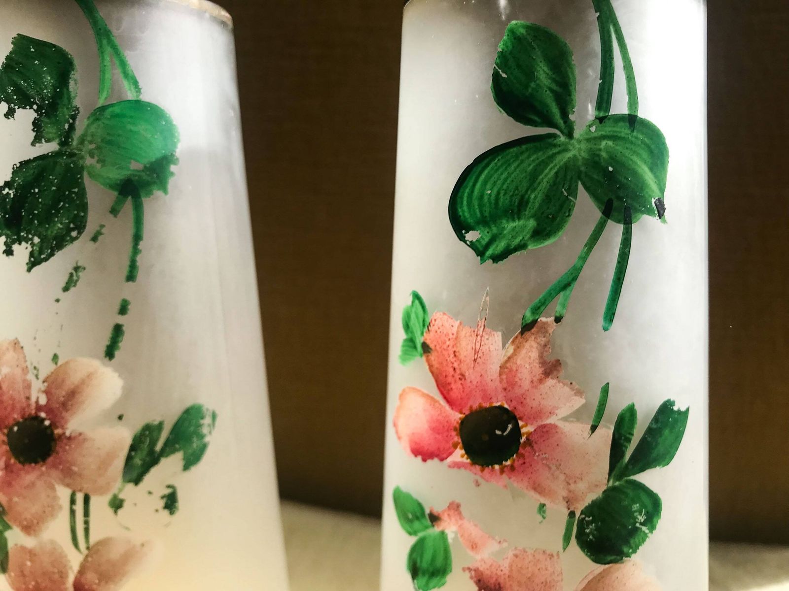 Hand Painted Art Deco Vase Set Of 2 photo furniture