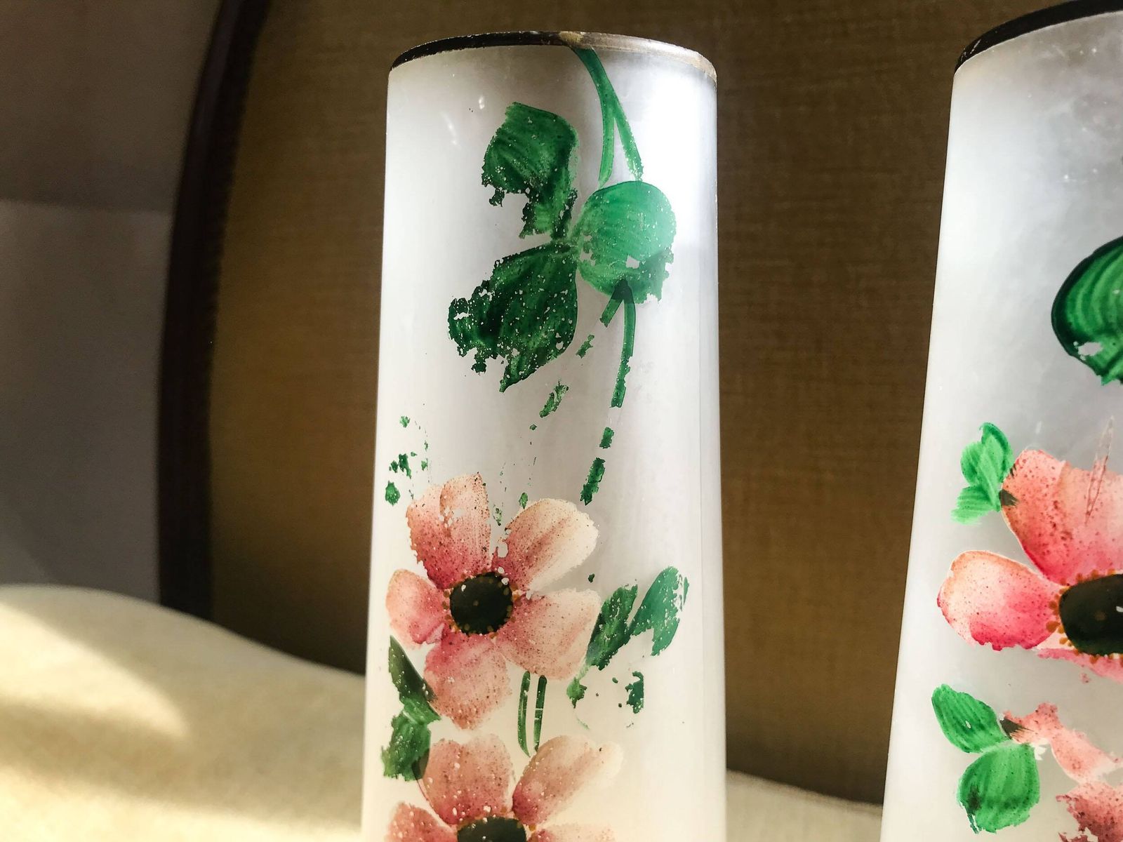 Hand Painted Art Deco Vase Set Of 2 photo Home Decor