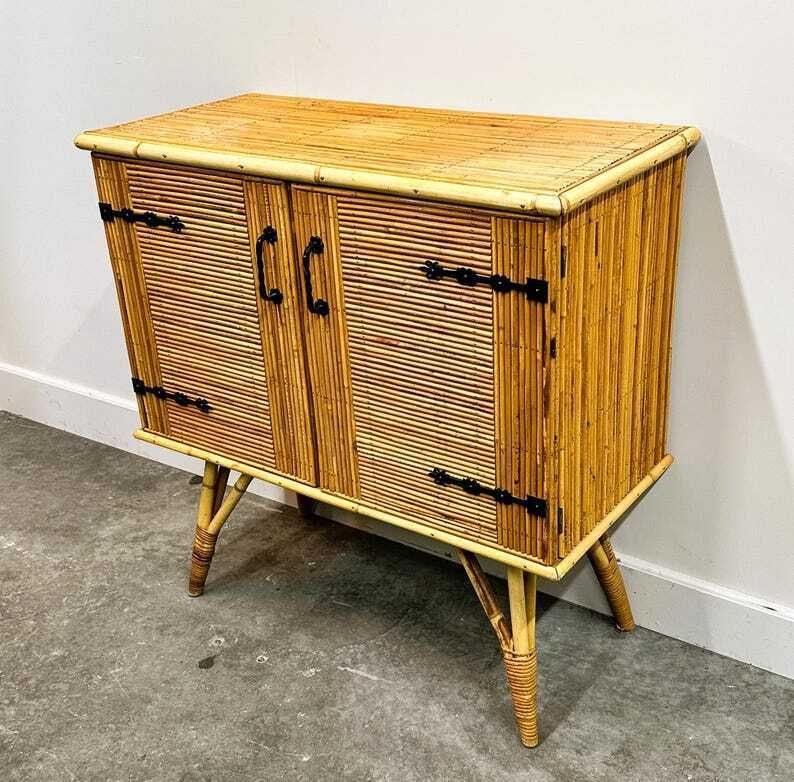 Bamboe Dressoir / Kast Van Adrien Audoux En Frida Minet. Frankrijk, Ca. Jaren 1960. photo furniture