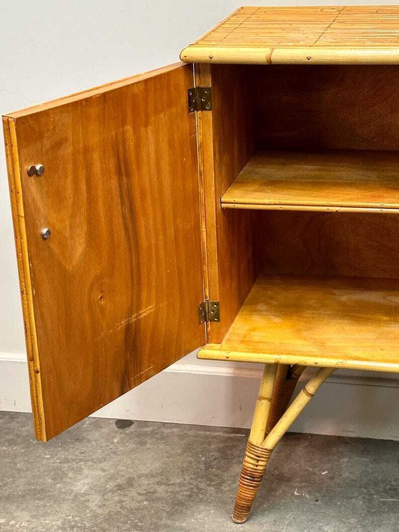 Bamboe Dressoir / Kast Van Adrien Audoux En Frida Minet. Frankrijk, Ca. Jaren 1960. photo Meubels