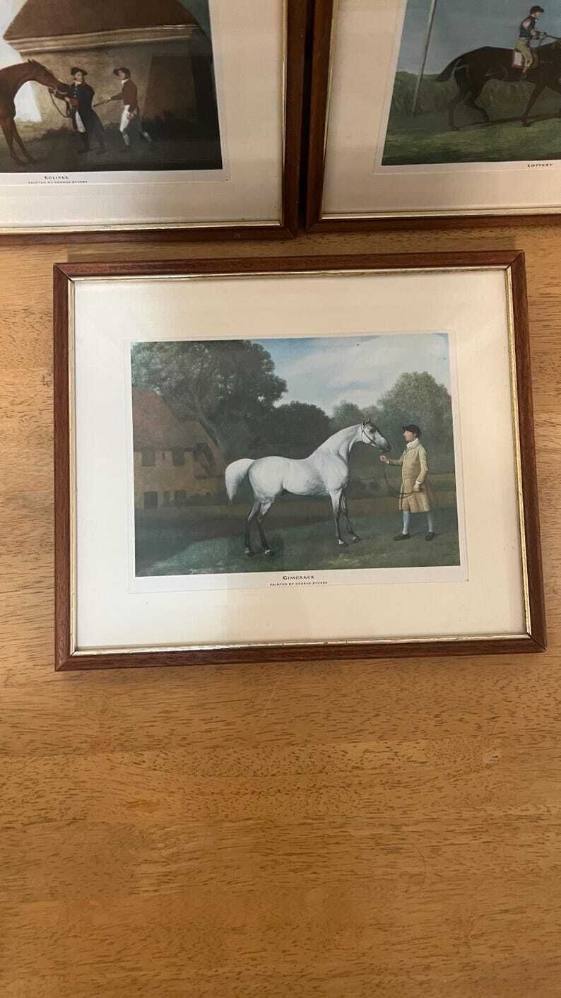 Set Of 3 Mid Century Equestrian Prints – Lottery, Gimcrack And Eclipse By Herring And Stubbs photo furniture