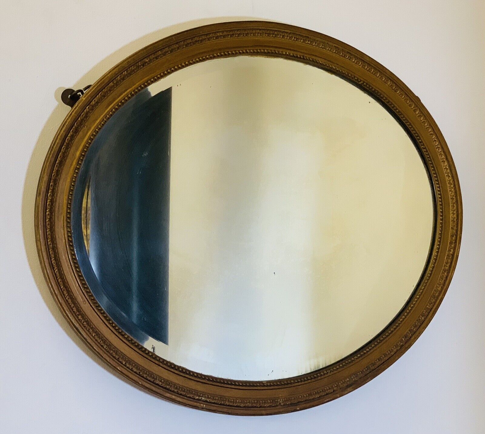 Gorgeous Antique Victorian Gold Bevelled Glass Oval Wall Mirror 60cm By 47cm ￼ photo furniture