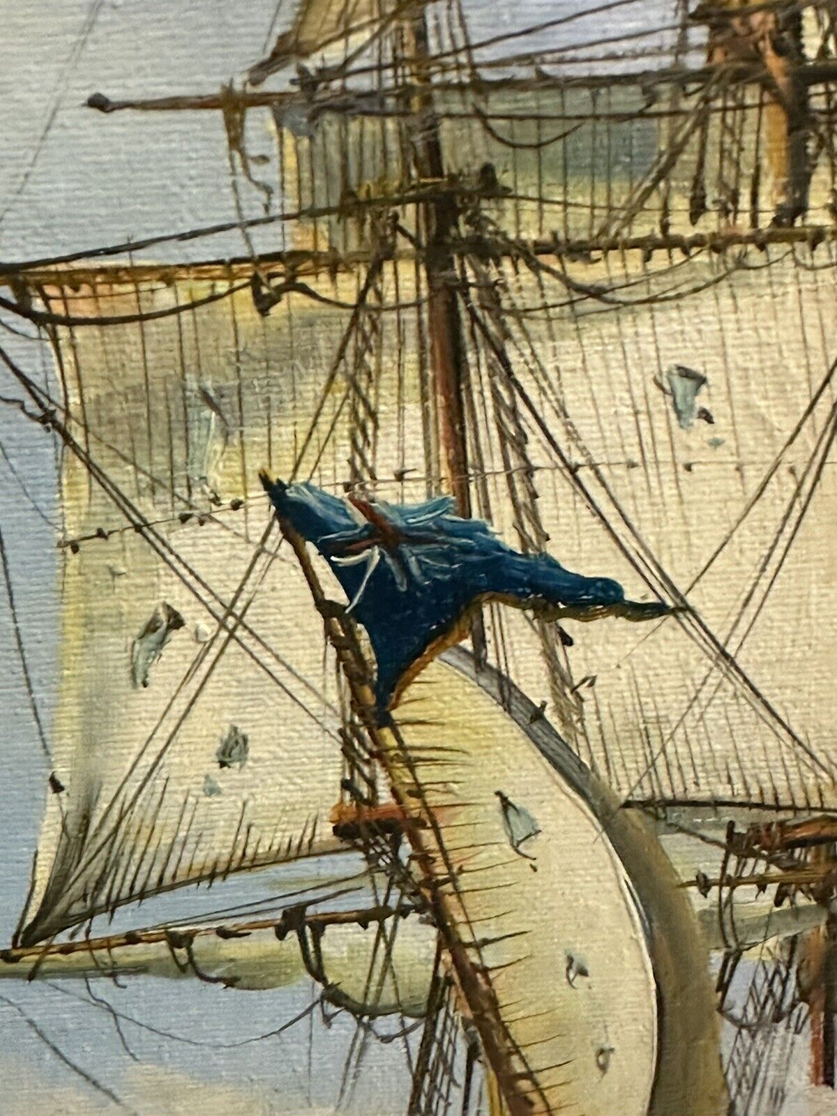 Galleon Ship Maritime Nautical Scene 61cm By 51cm Oil On Canvas photo 120.0