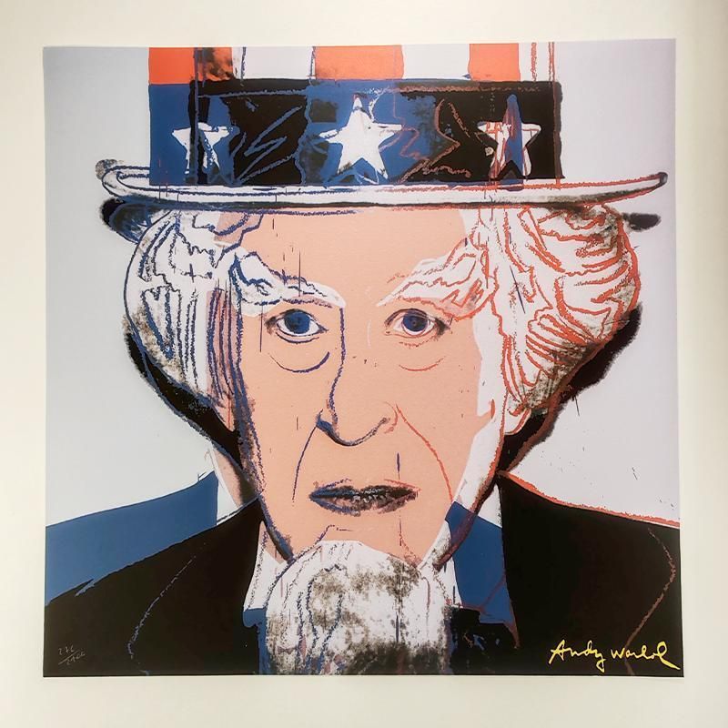 1980s Andy Warhol " Uncle Sam " Limited Edition Lithograph By Cmoa   Carnegie Museum Of Art   Pittsburgh   Numbered In Pencil