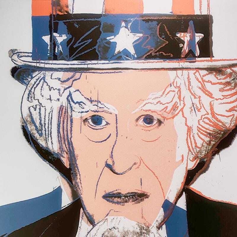 1980s Andy Warhol " Uncle Sam " Limited Edition Lithograph By Cmoa   Carnegie Museum Of Art   Pittsburgh   Numbered In Pencil photo 370.0